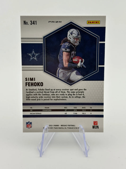 2021 Panini Mosaic Rookies Mosaic Genesis Prizm Simi Fehoko #341 Rookie RC FRENLY BRICKS - Open 7 Days