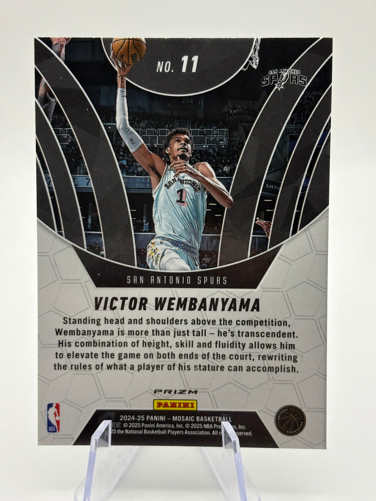 2024 Panini Mosaic Elevate#11 Victor Wembanyama Green Mosaic FRENLY BRICKS - Open 7 Days image 2
