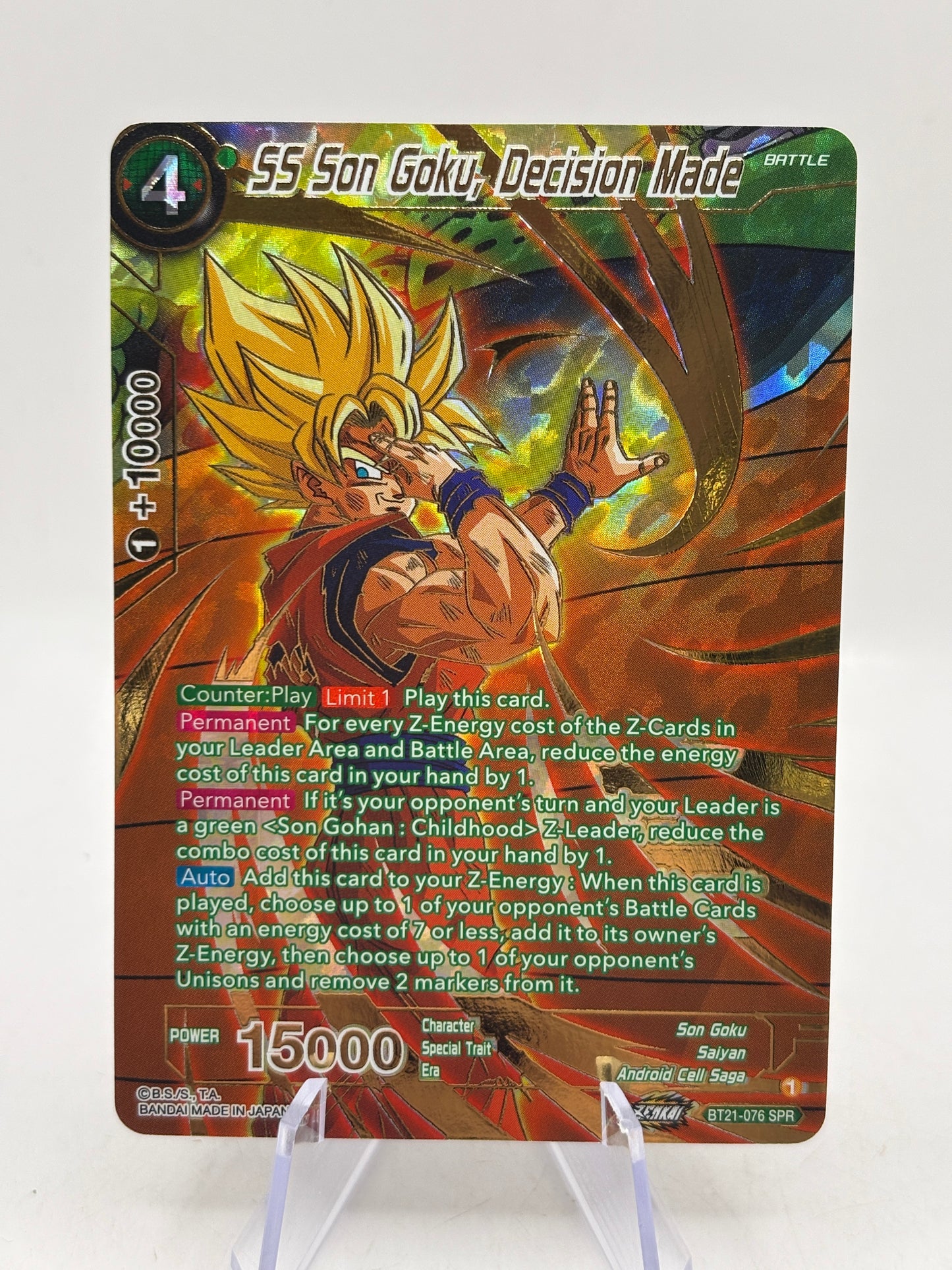 Dragon Ball Super Masters - SS Son Goku, Decision Made BT21-076 SPR