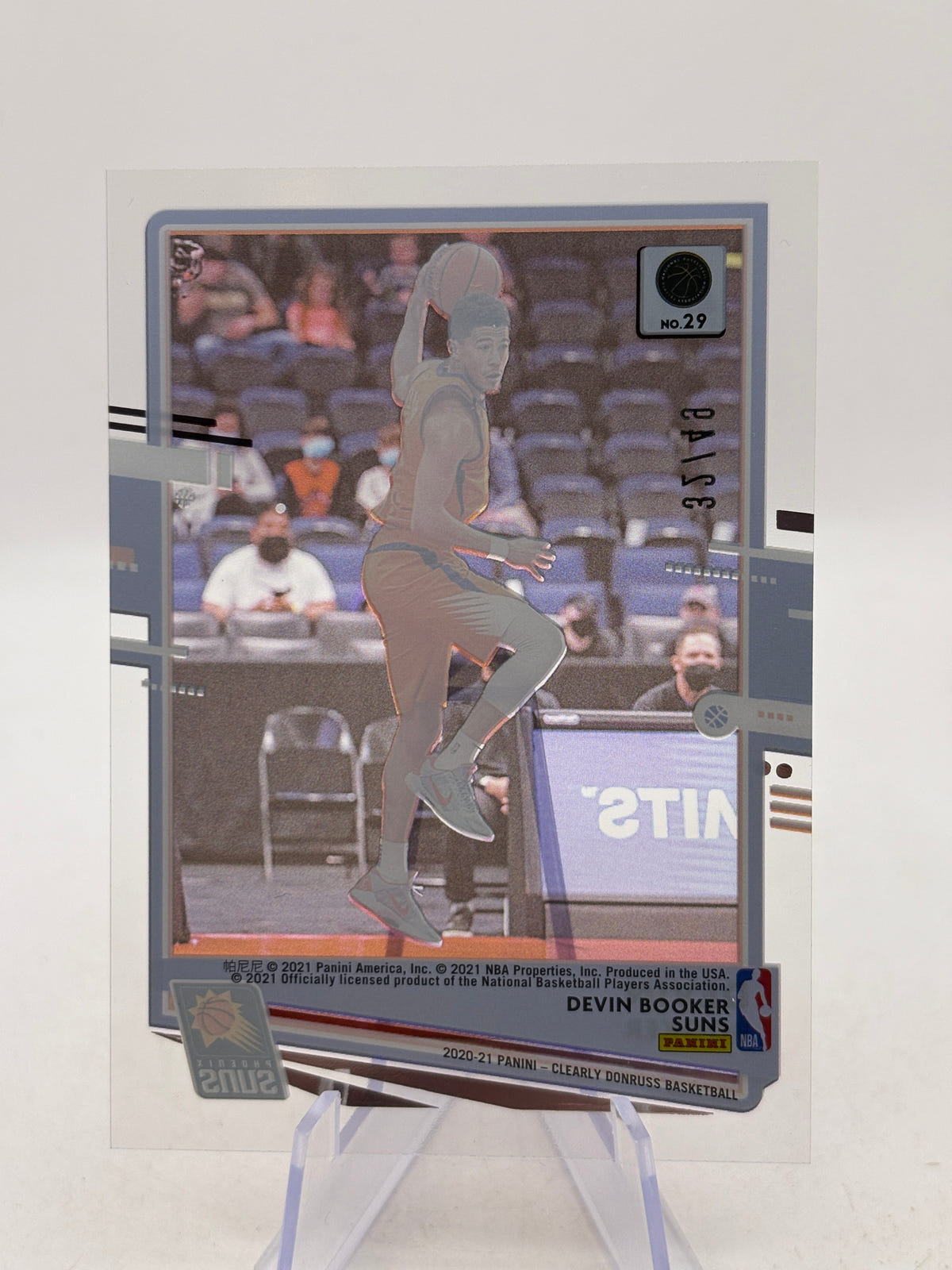 2020-21 Panini Clearly Donruss #29 Devin Booker /49 image 2