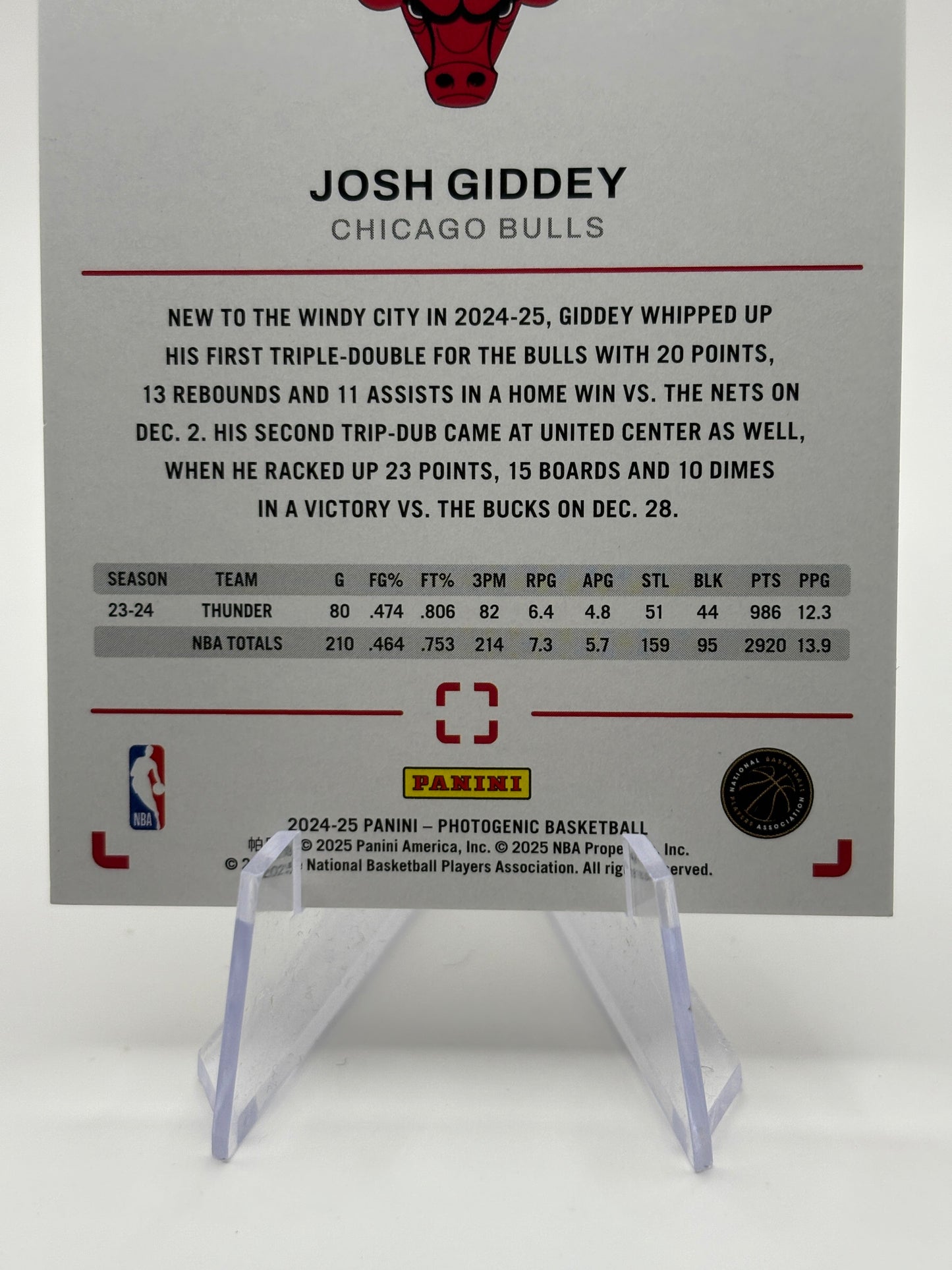 Josh Giddey 2023-24 Panini Photogenic /49 Wedges Thunder #99 FRENLY BRICKS - Open 7 Days