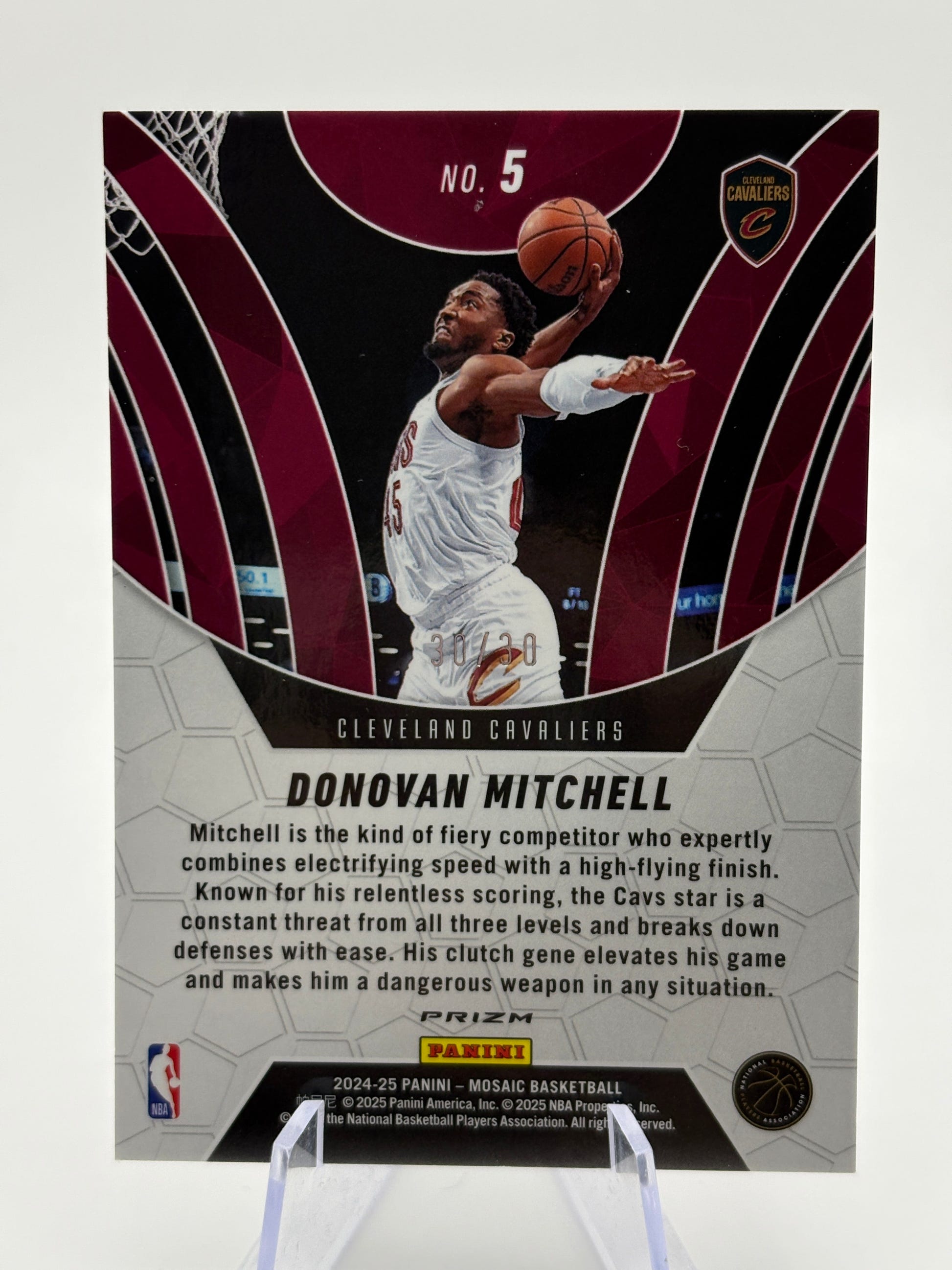 2024-25 Panini Mosaic - Elevate Donovan Mitchell #5 Mosaic Prizm 30/30 Book End FRENLY BRICKS - Open 7 Days image 2