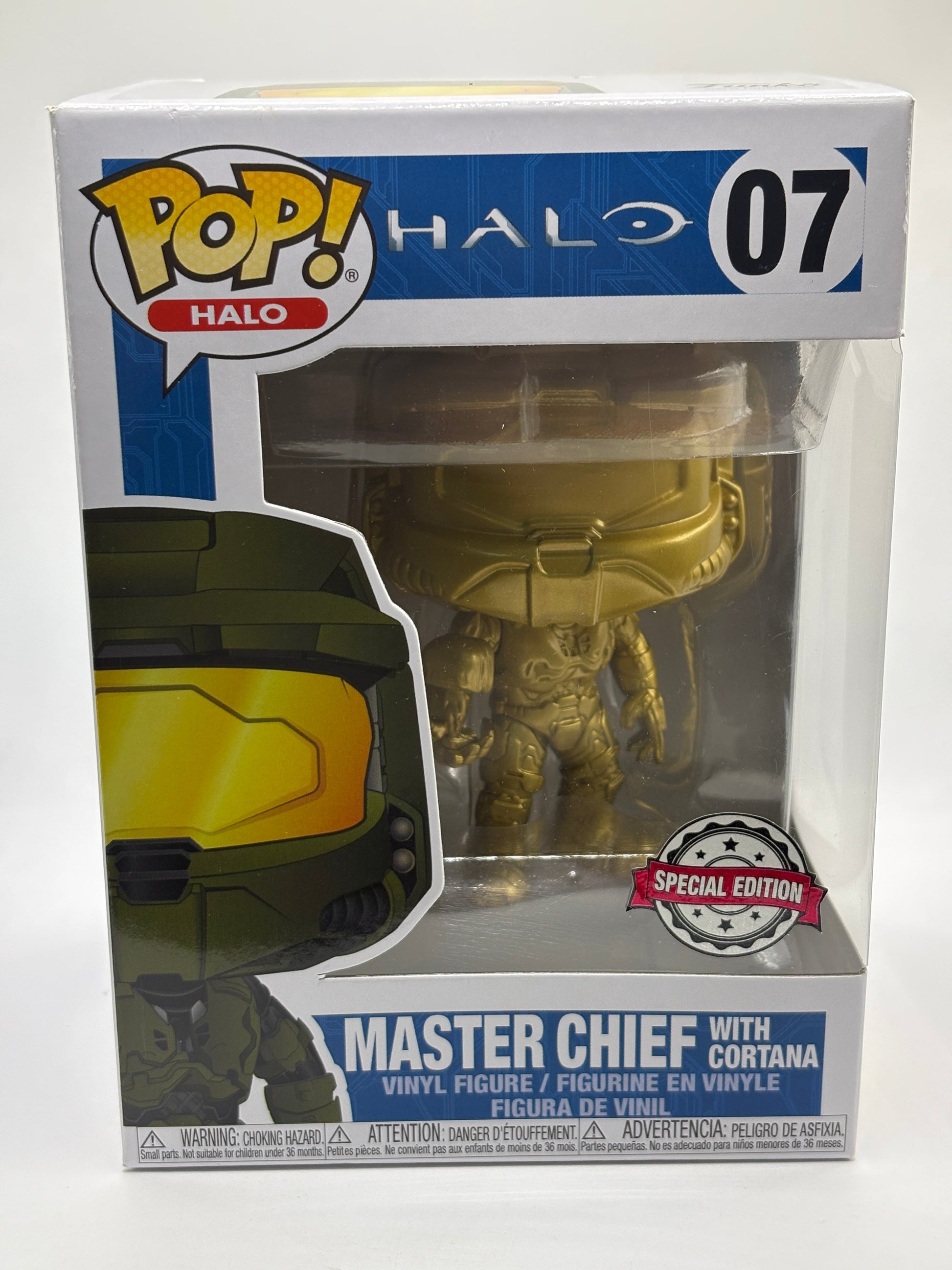 Funko POP! Halo Halo #07 Master Cheif with Cortana Special Edition Gold FRENLY BRICKS - Open 7 Days