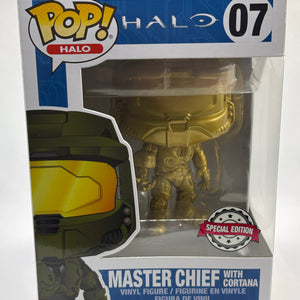 Funko POP! Halo Halo #07 Master Cheif with Cortana Special Edition Gold FRENLY BRICKS - Open 7 Days