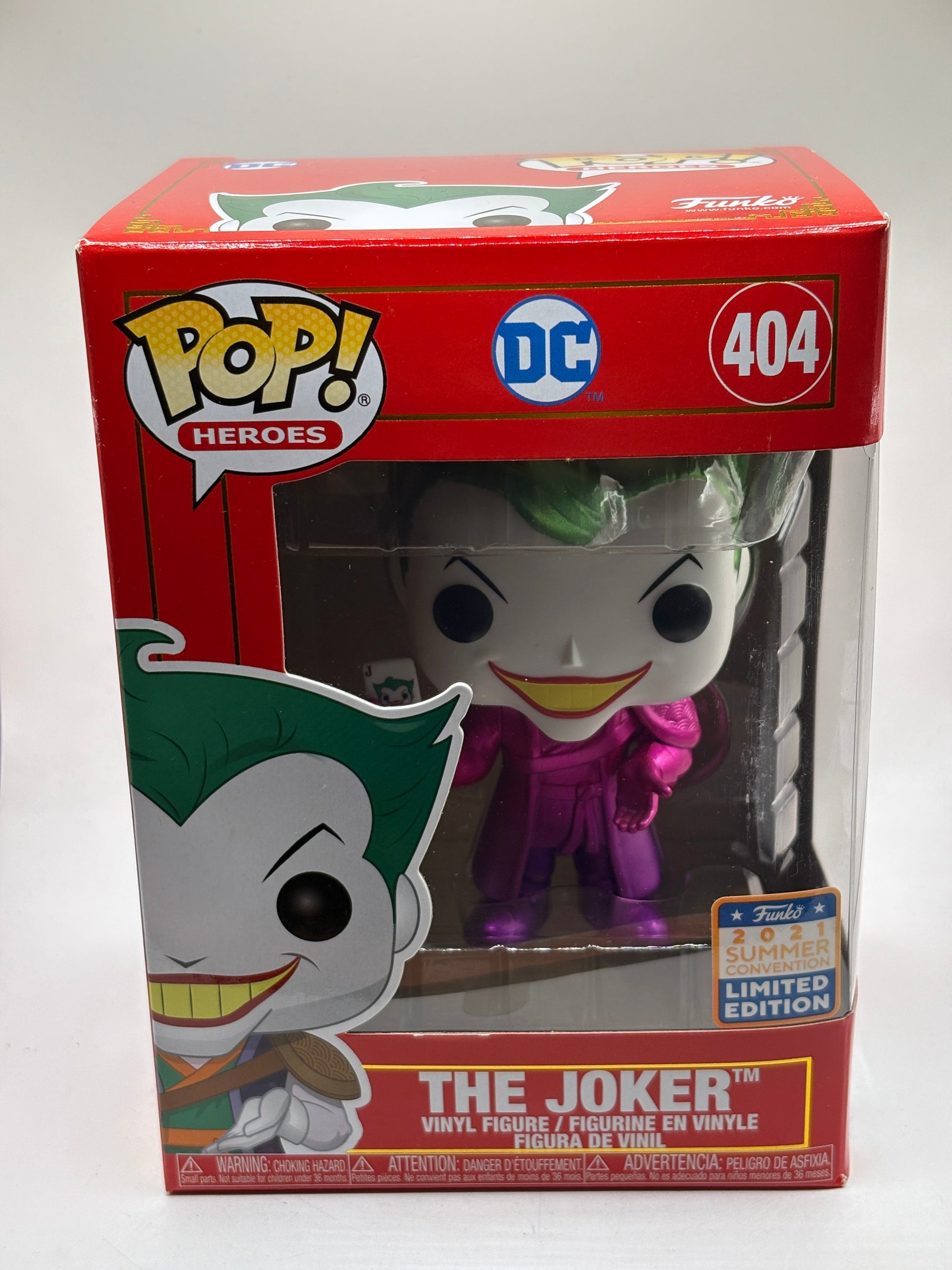 Funko POP! Heroes DC #404 The Joker 2021 Summer Con Limited Edition FRENLY BRICKS - Open 7 Days