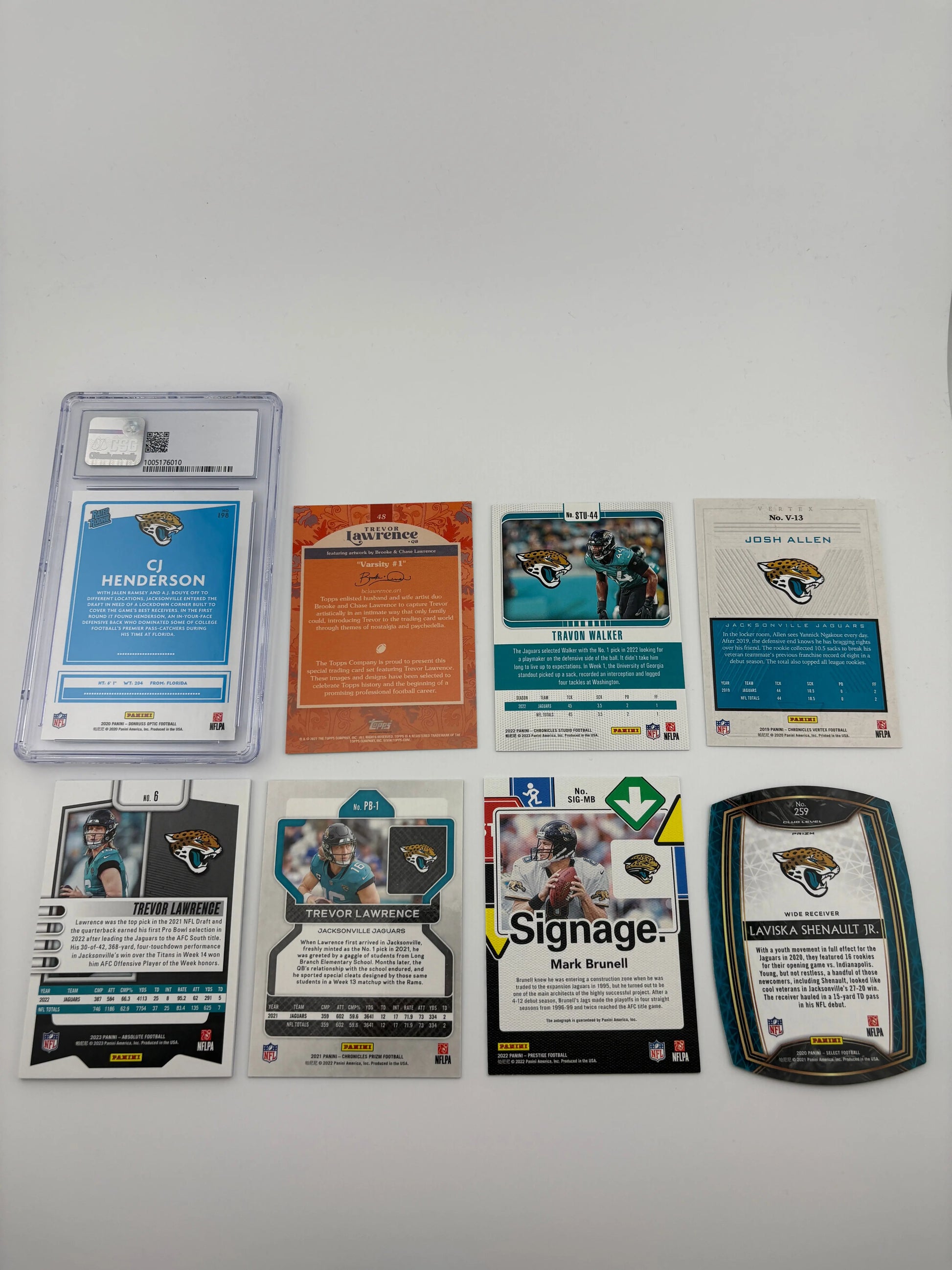 NFL Sports Jacksonville Jaguar Card Lot - Trevor Lawrence, Rookie, Patch, Graded FRENLY BRICKS - Open 7 Days