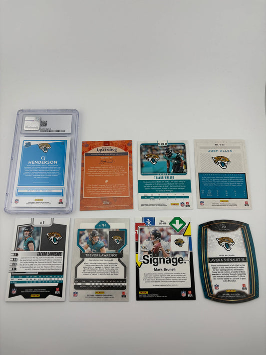 NFL Sports Jacksonville Jaguar Card Lot - Trevor Lawrence, Rookie, Patch, Graded FRENLY BRICKS - Open 7 Days