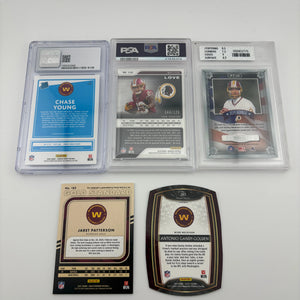 NFL Sports Washington Football Team Card Lot - Bryce Love, Rookies, Auto, Graded FRENLY BRICKS - Open 7 Days