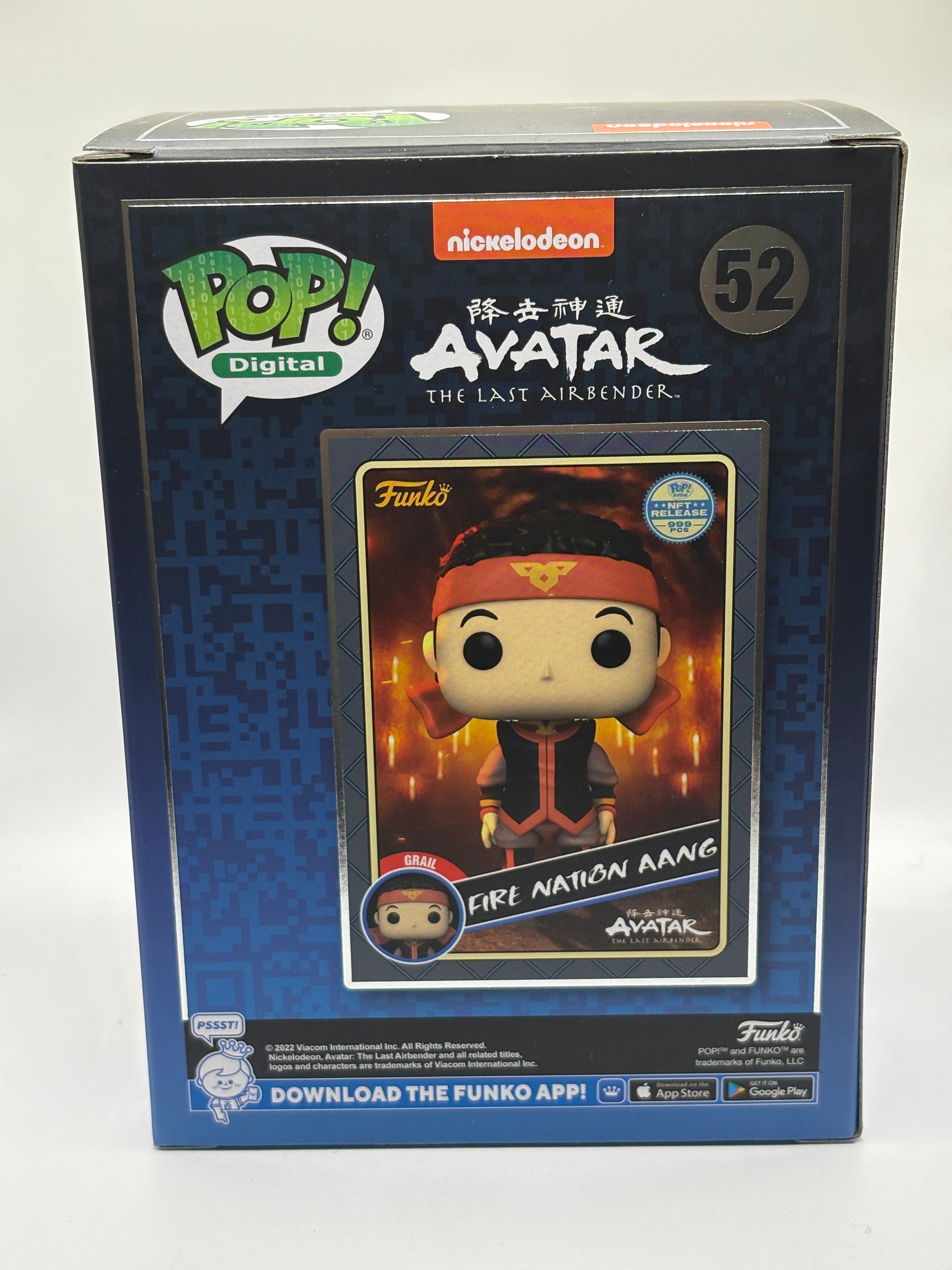 Funko POP! Digital Avatar The Last Airbender #52 Fire Nation Aang NFT 999 Pieces FRENLY BRICKS - Open 7 Days