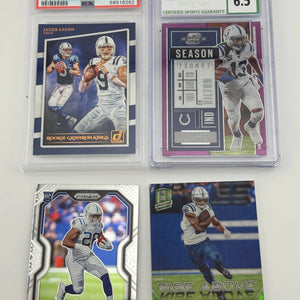 NFL Sports Indianapolis Colts Card Lot - Jacob Eason, Rookies, Graded FRENLY BRICKS - Open 7 Days