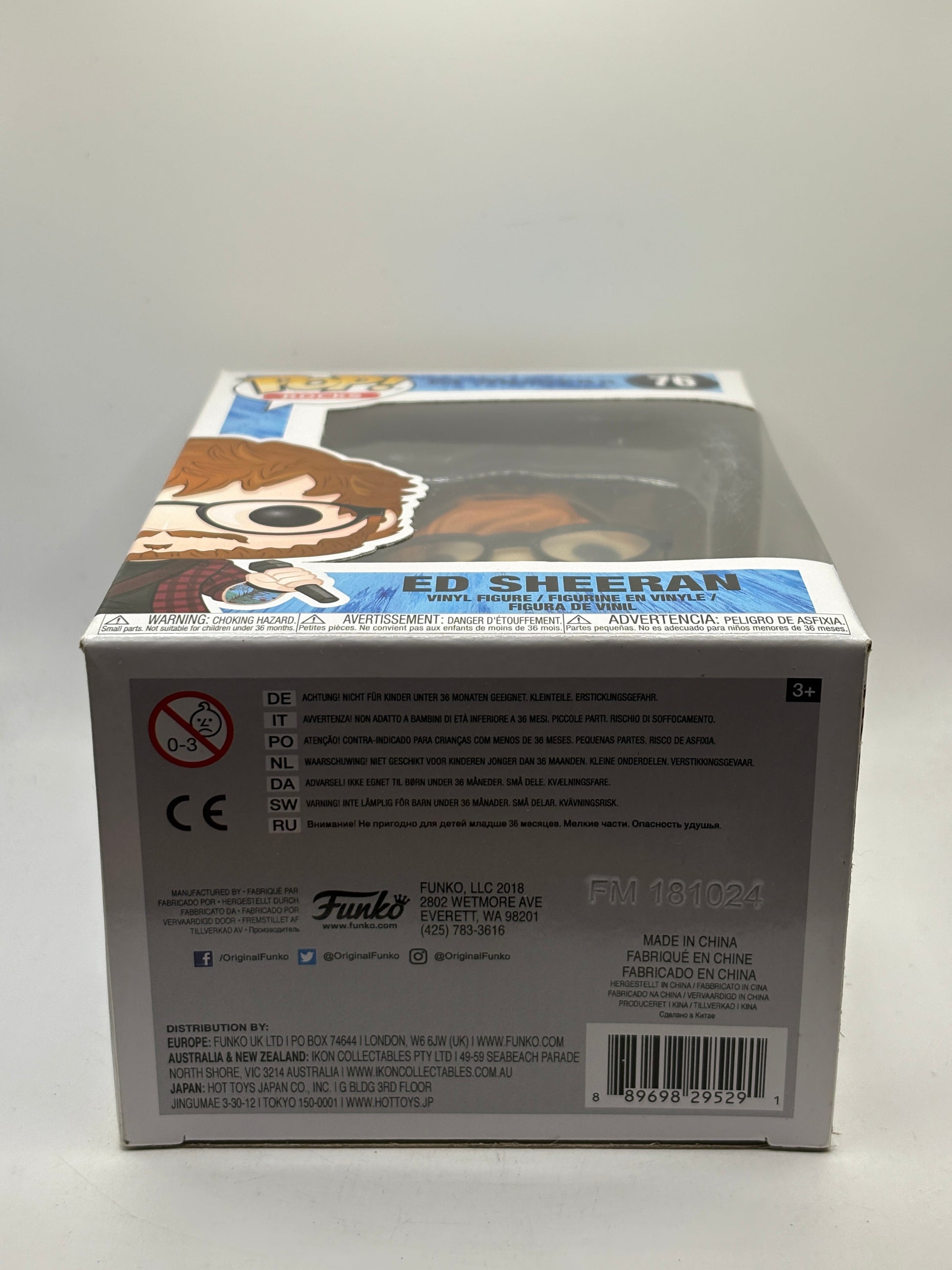 Funko POP! Rocks Ed Sheeran #76 Ed Sheeran Vinyl Figure FRENLY BRICKS - Open 7 Days
