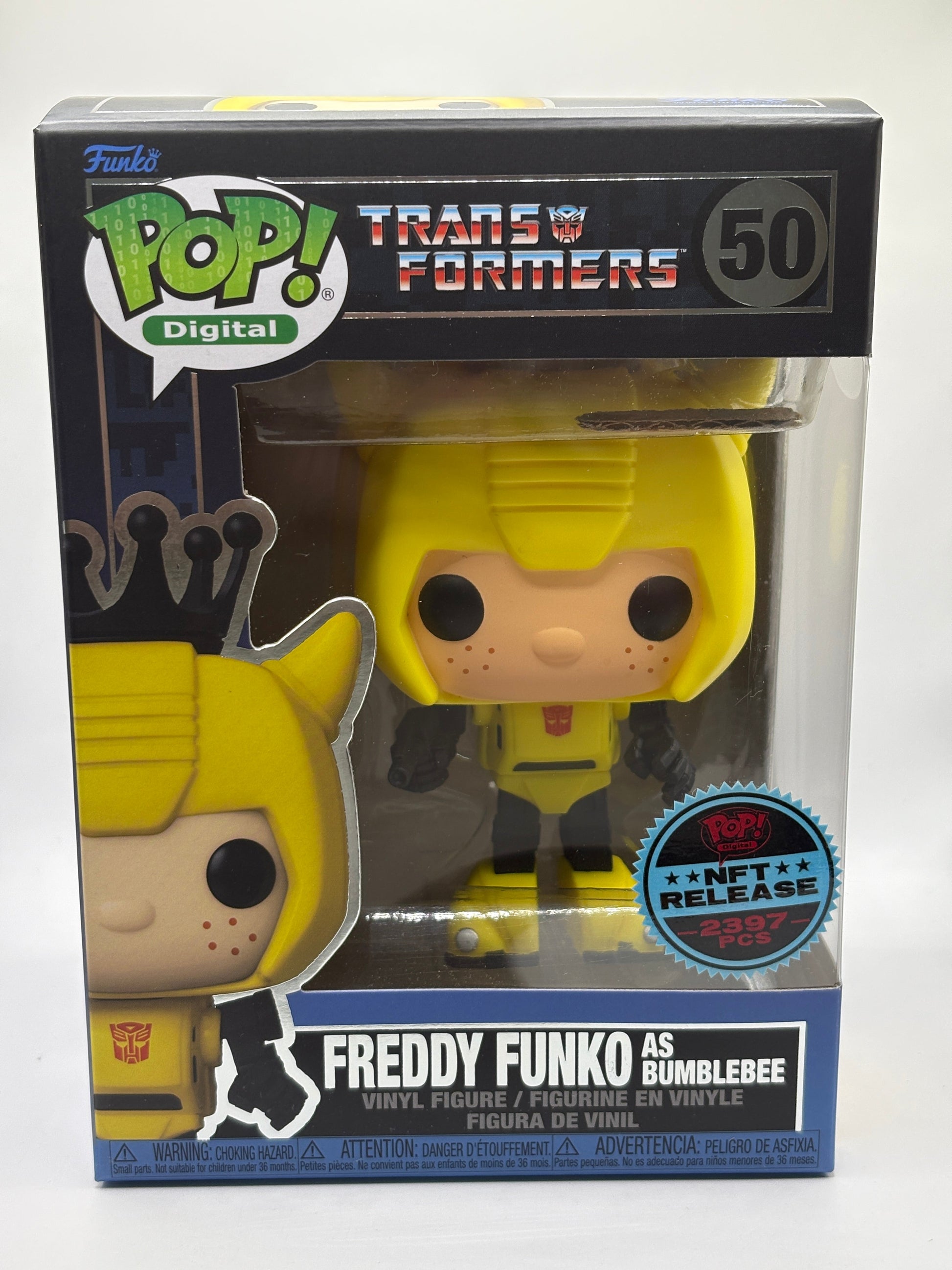Funko POP! Digital Transformers #50 Freddy Funko as Bumblebee NFT 2397 Pieces FRENLY BRICKS - Open 7 Days