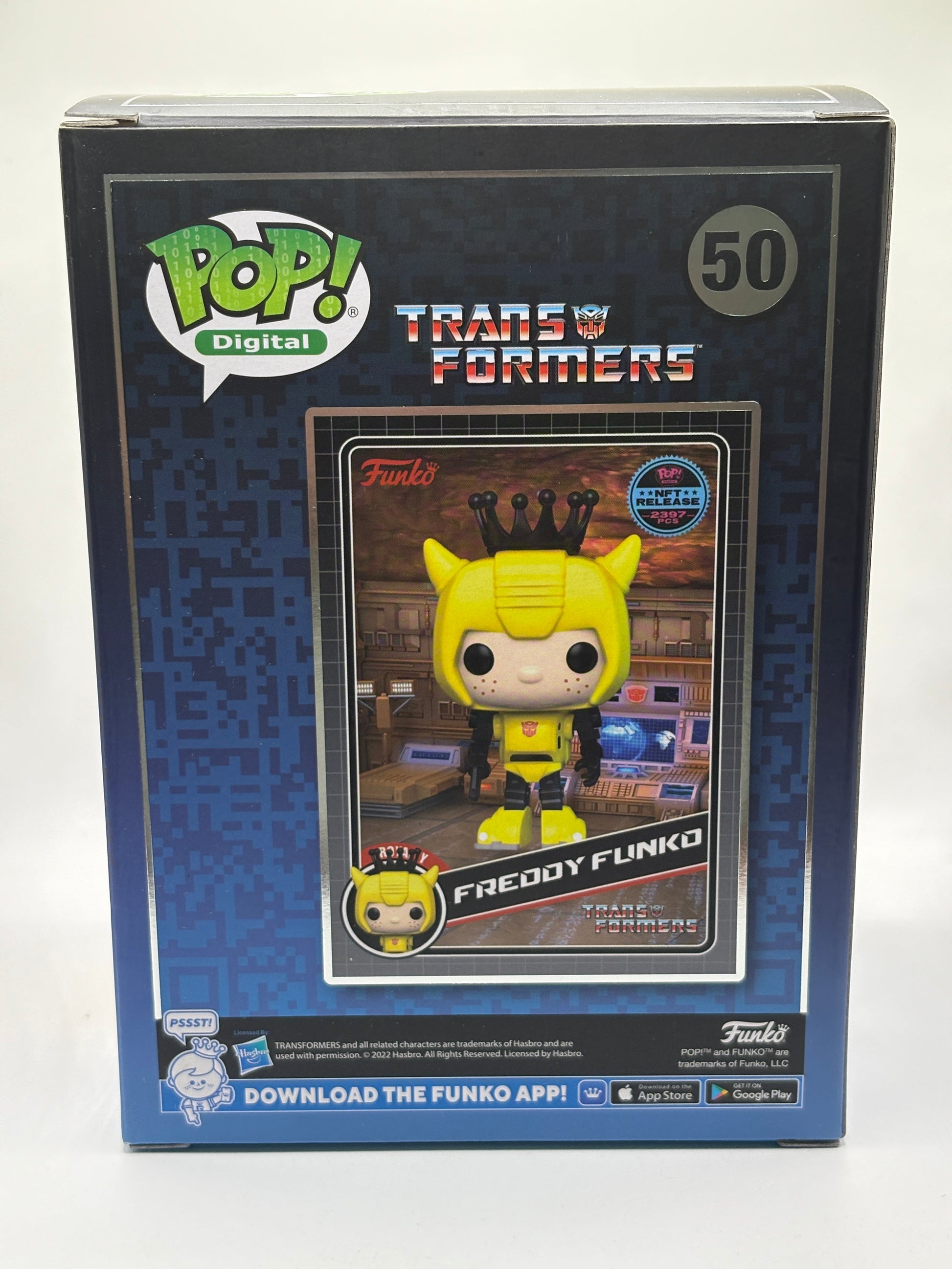 Funko POP! Digital Transformers #50 Freddy Funko as Bumblebee NFT 2397 Pieces FRENLY BRICKS - Open 7 Days