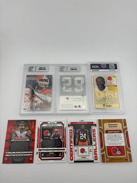 NFL Sports Cleveland Browns Card Lot - Deshaun Watson, Rookies, Patch, Graded FRENLY BRICKS - Open 7 Days