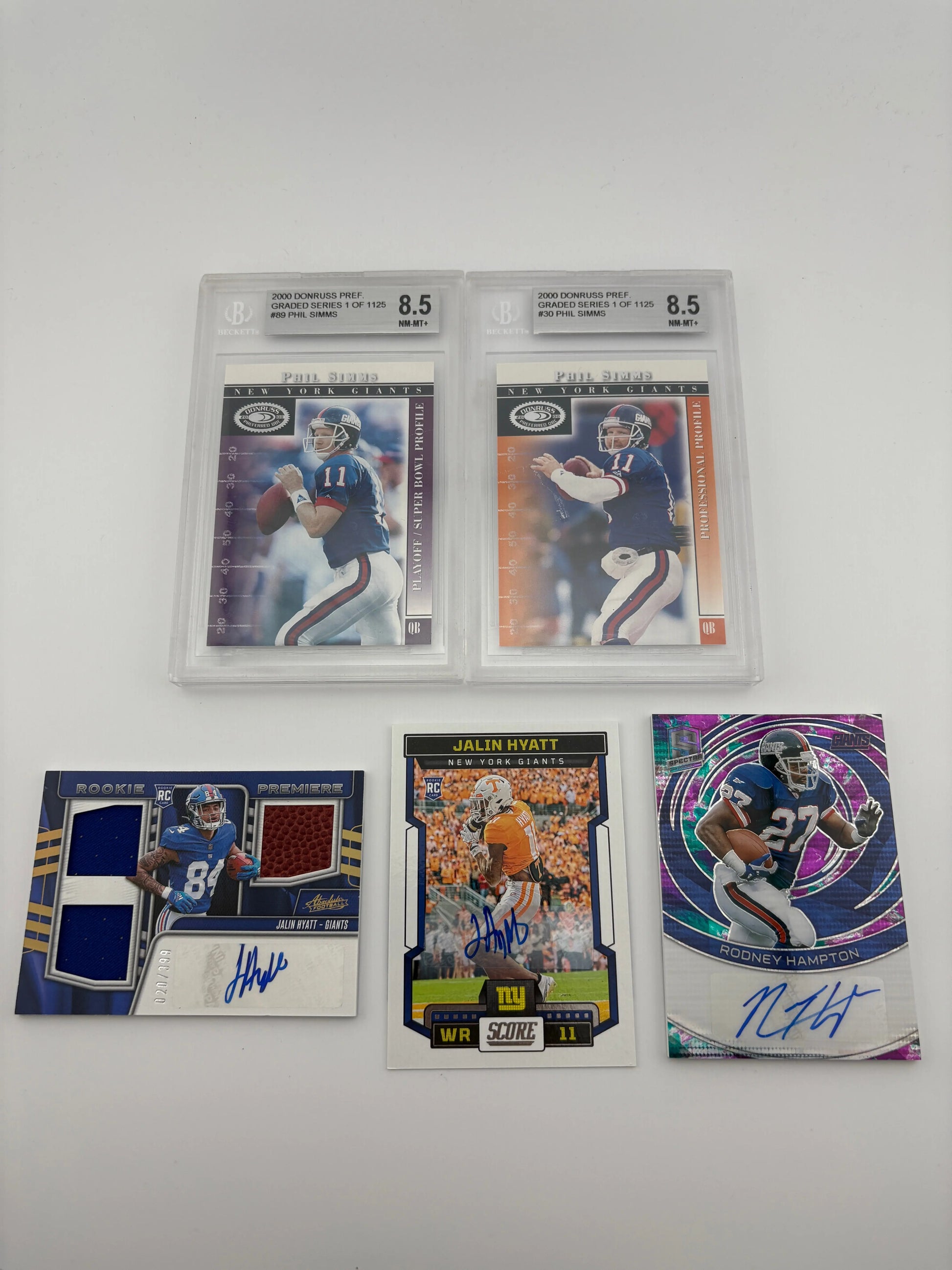 NFL Sports New York Giants Card Lot - Jalin Hyatt, Rookies, Auto, Graded FRENLY BRICKS - Open 7 Days