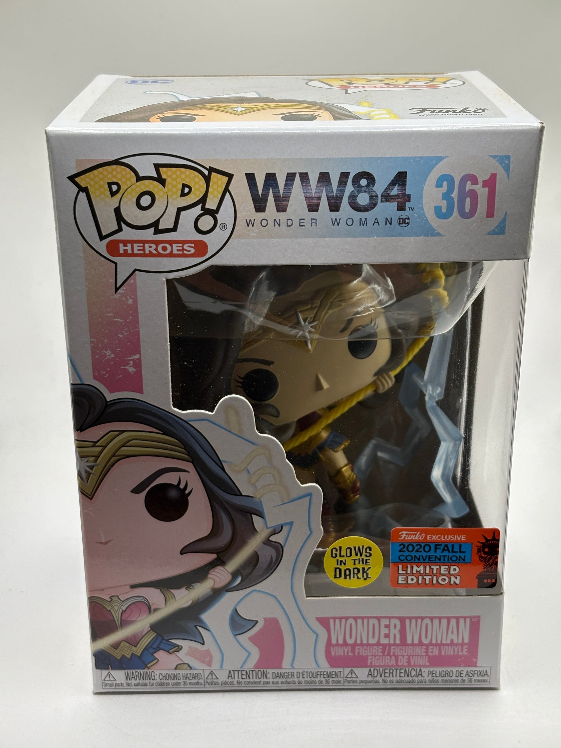 Funko POP! Heroes WW84 #361 Wonder Woman Glow 2020 Fall Con FRENLY BRICKS - Open 7 Days