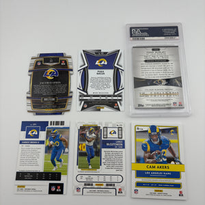 NFL Sports Los Angeles Rams Card Lot - Cam Akers, Rookie, Auto, Graded FRENLY BRICKS - Open 7 Days