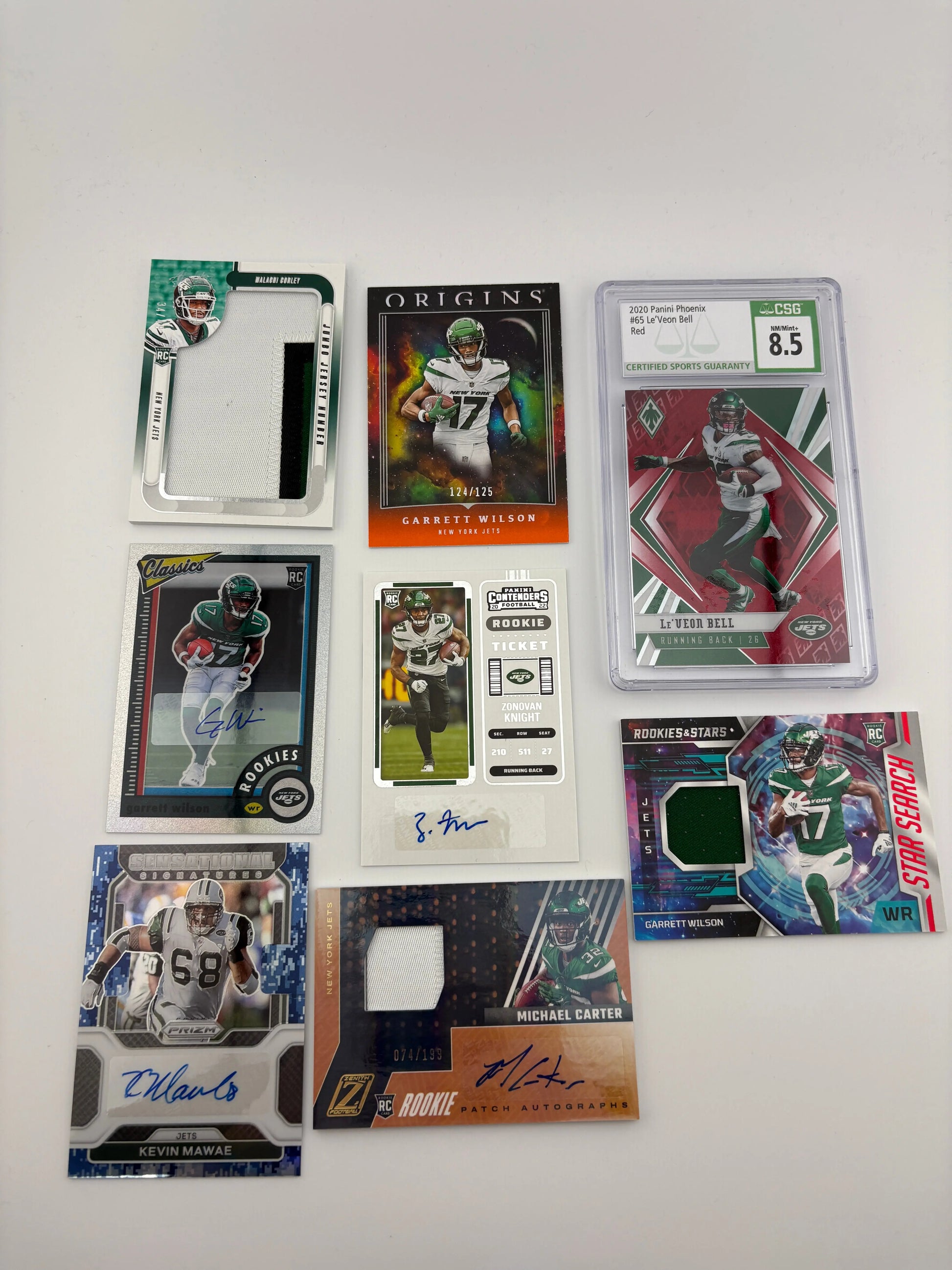 NFL Sports New York Jets Card Lot - Garrett Wilson, Rookies, Auto, Graded FRENLY BRICKS - Open 7 Days
