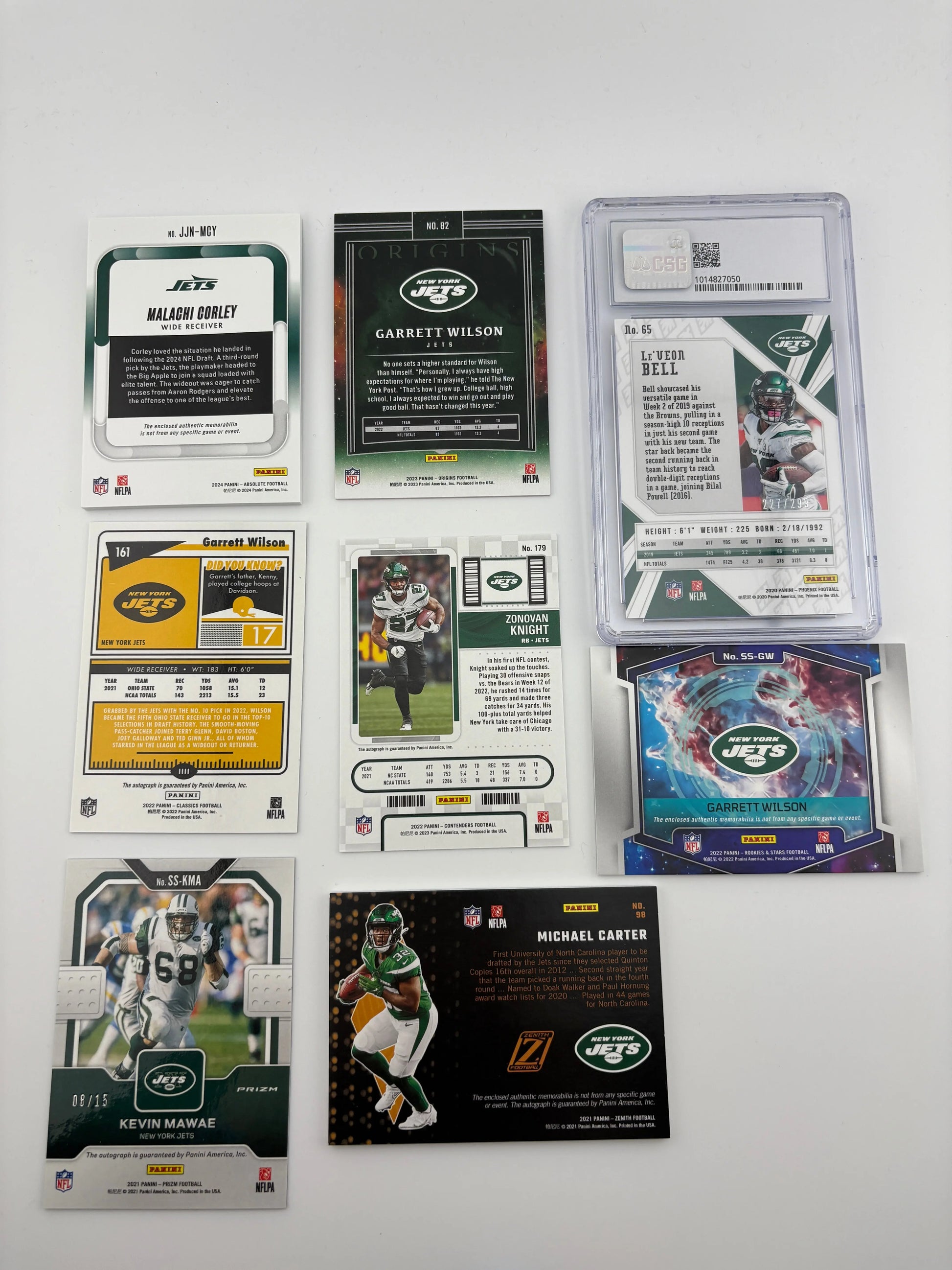 NFL Sports New York Jets Card Lot - Garrett Wilson, Rookies, Auto, Graded FRENLY BRICKS - Open 7 Days