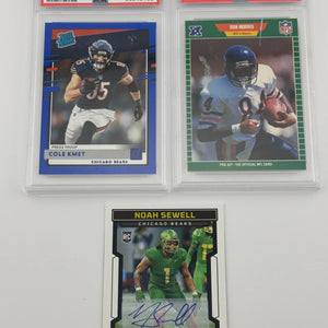 NFL Sports Chicago Bears Card Lot - Noah Sewell, Rookie, Auto, Graded FRENLY BRICKS - Open 7 Days