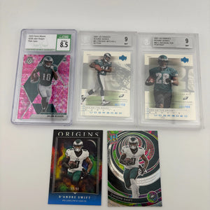 NFL Sports Philadelphia Eagles Card Lot - D’Andre Swift, Graded, Numbered FRENLY BRICKS - Open 7 Days