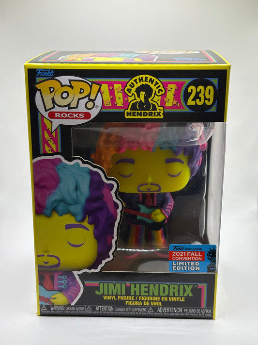 Funko POP! Rocks Authentic Hendrix #239 Jimi Hendrix 2021 Fall Con FRENLY BRICKS - Open 7 Days
