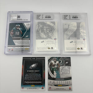 NFL Sports Philadelphia Eagles Card Lot - D’Andre Swift, Graded, Numbered FRENLY BRICKS - Open 7 Days