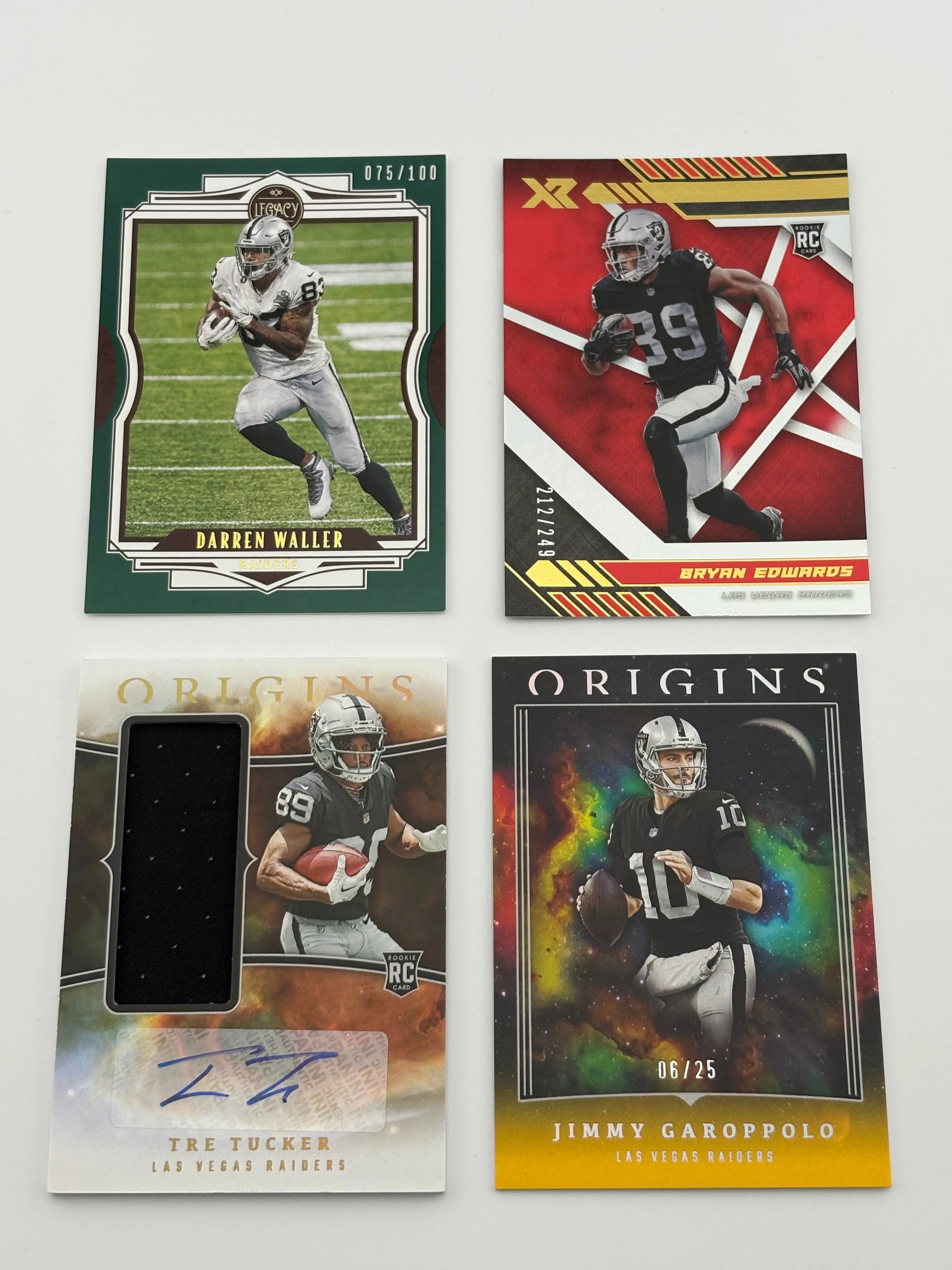 NFL Sports Las Vegas Raiders Card Lot - Tre Tucker, Rookies, Autos FRENLY BRICKS - Open 7 Days