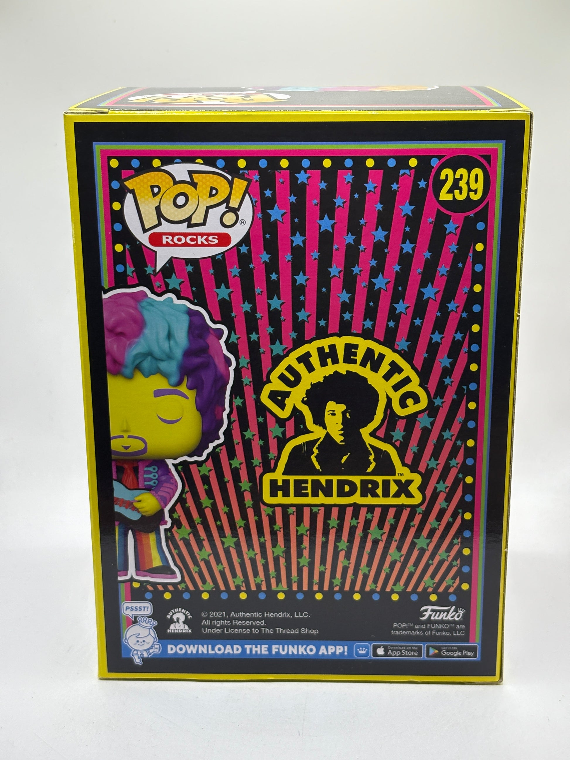 Funko POP! Rocks Authentic Hendrix #239 Jimi Hendrix 2021 Fall Con FRENLY BRICKS - Open 7 Days