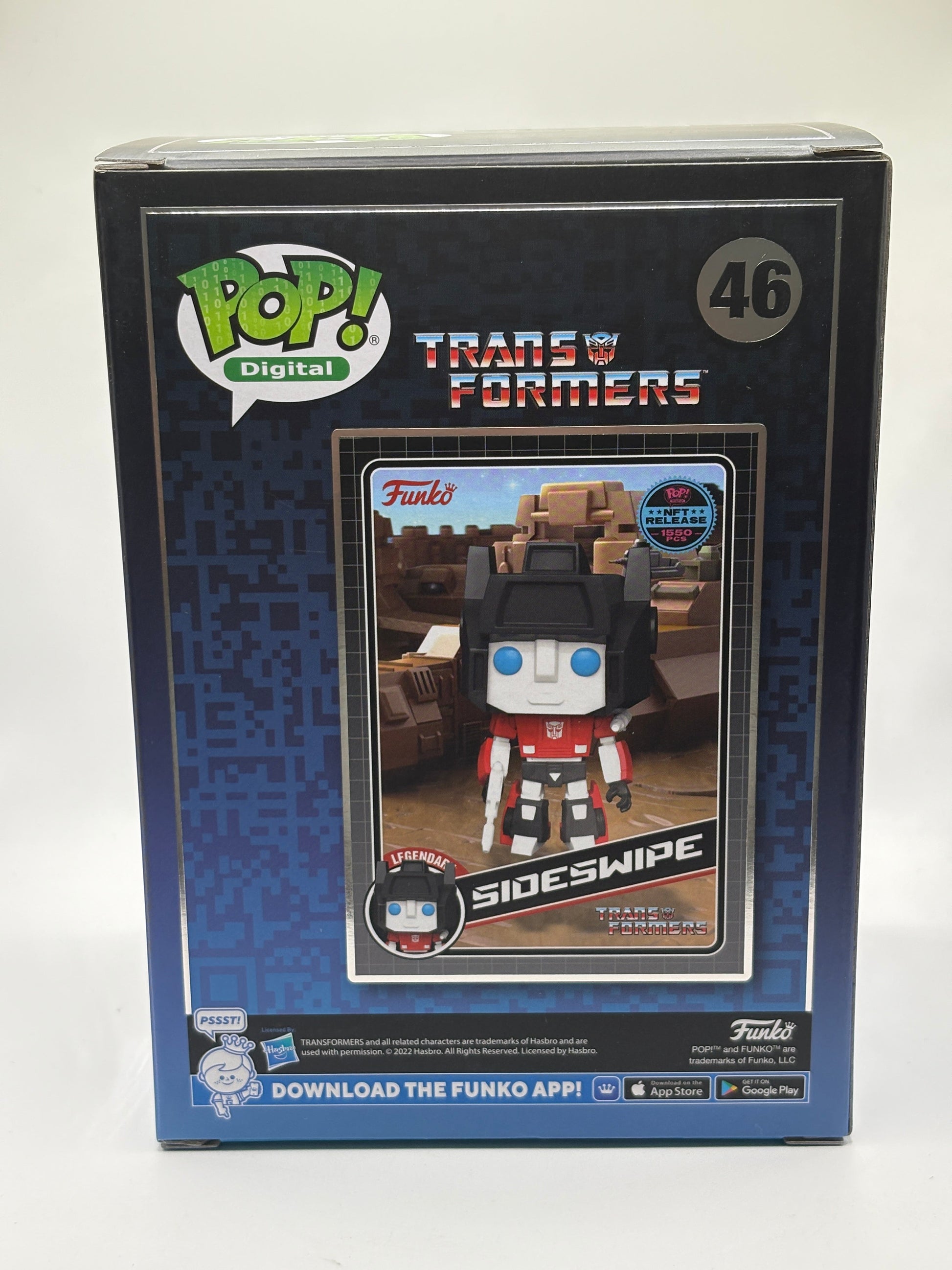 Funko POP! Digital Transformers #46 Sideswipe NFT Release 1550 Pieces FRENLY BRICKS - Open 7 Days