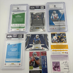 NFL Sports Mixed Team Card Lot -  Josh Downs, Rookies, Graded, Numbered FRENLY BRICKS - Open 7 Days