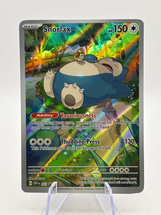 Pokémon TCG 151 SVP Promo - Snorlax 051 Black Star Illustration MP - photo 1