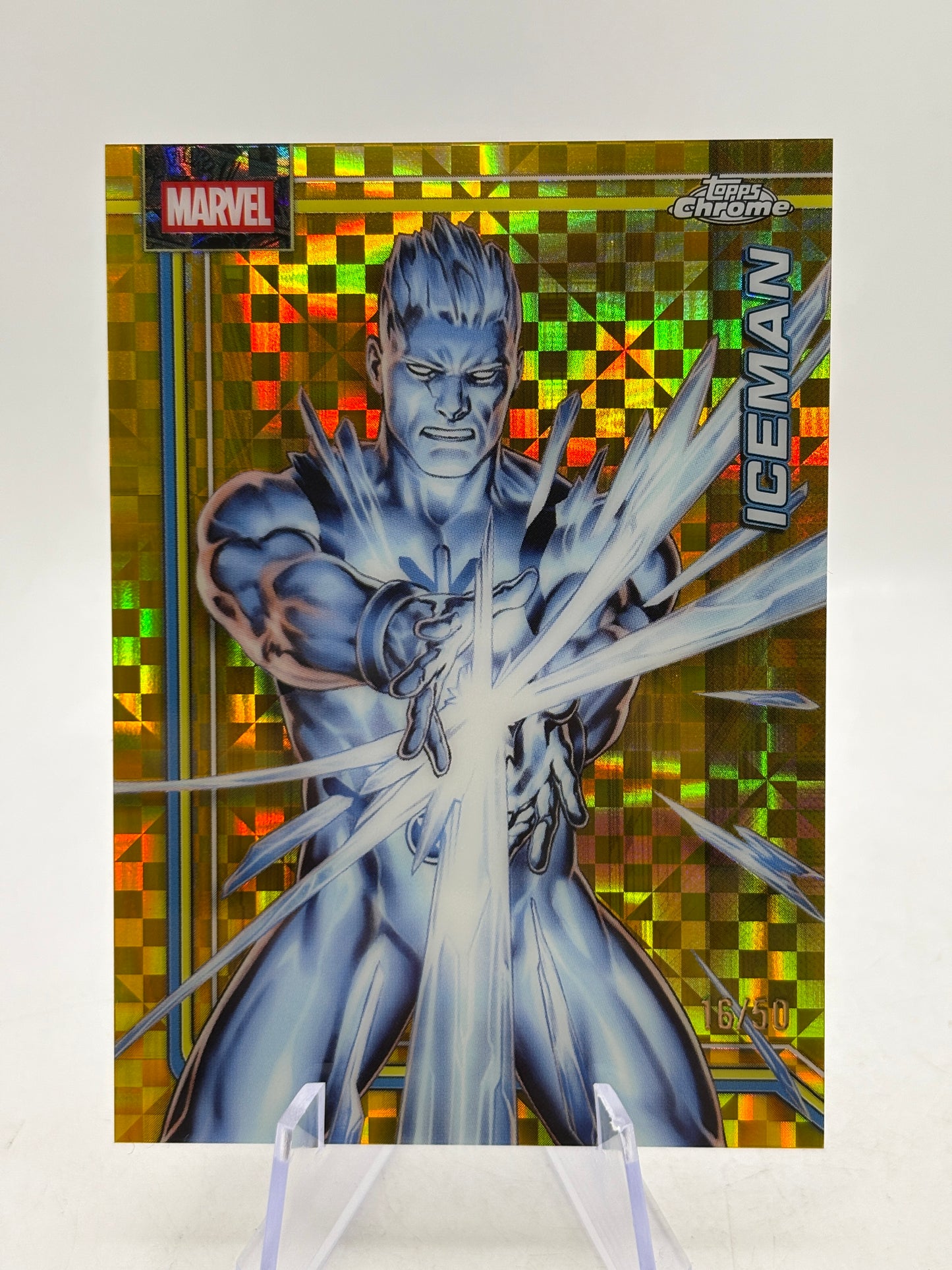 2026 Marvel Topps Chrome - Iceman 16/50 Gold X Fractor