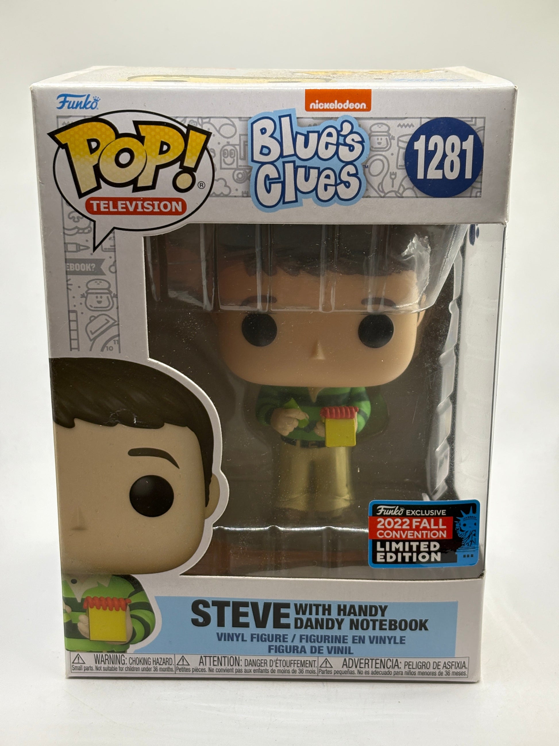 Funko POP! Television Blues Clues #1281 Steve with Handy Dandy Notebook 2022 Fall FRENLY BRICKS - Open 7 Days