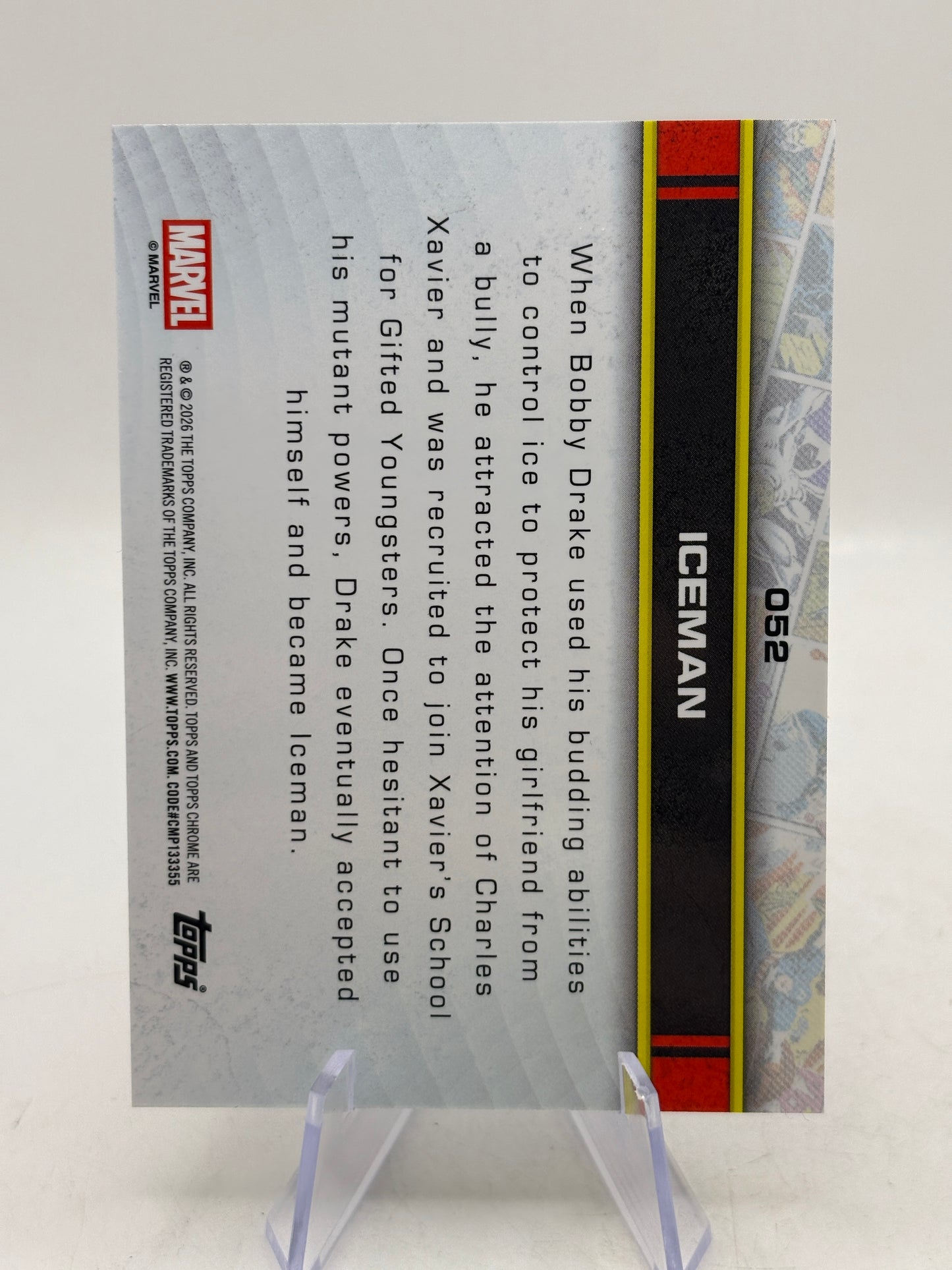 2026 Marvel Topps Chrome - Iceman 16/50 Gold X Fractor