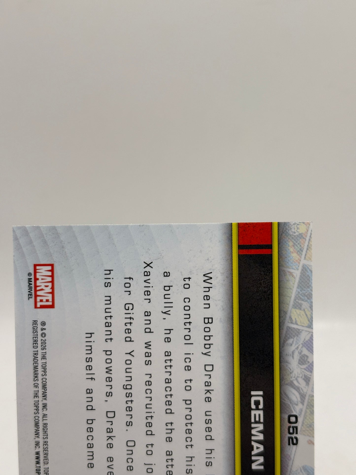 2026 Marvel Topps Chrome - Iceman 16/50 Gold X Fractor