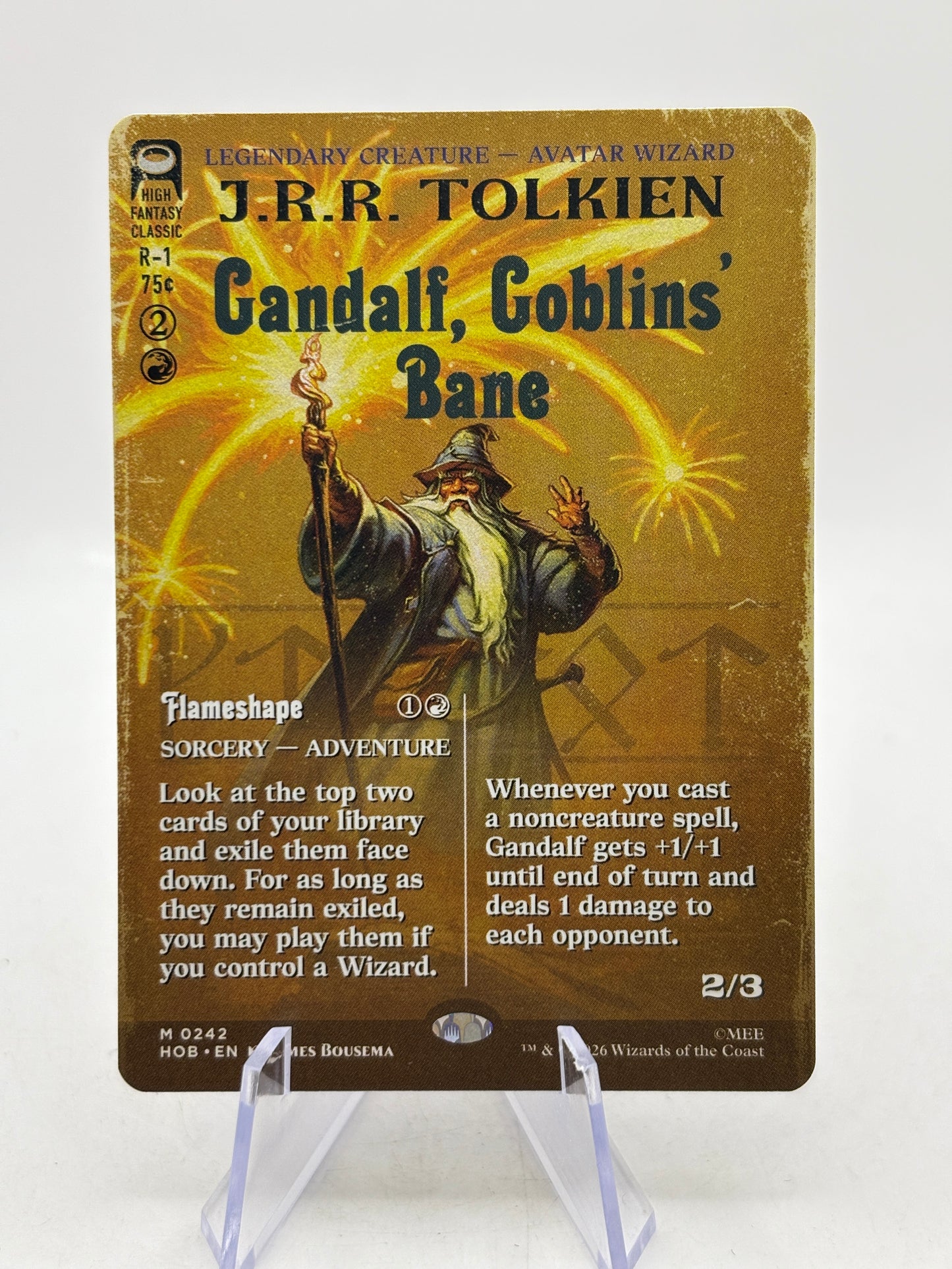 Magic The Gathering - Gandalf, Goblins Bane Mythic 0242 HOB Full Art