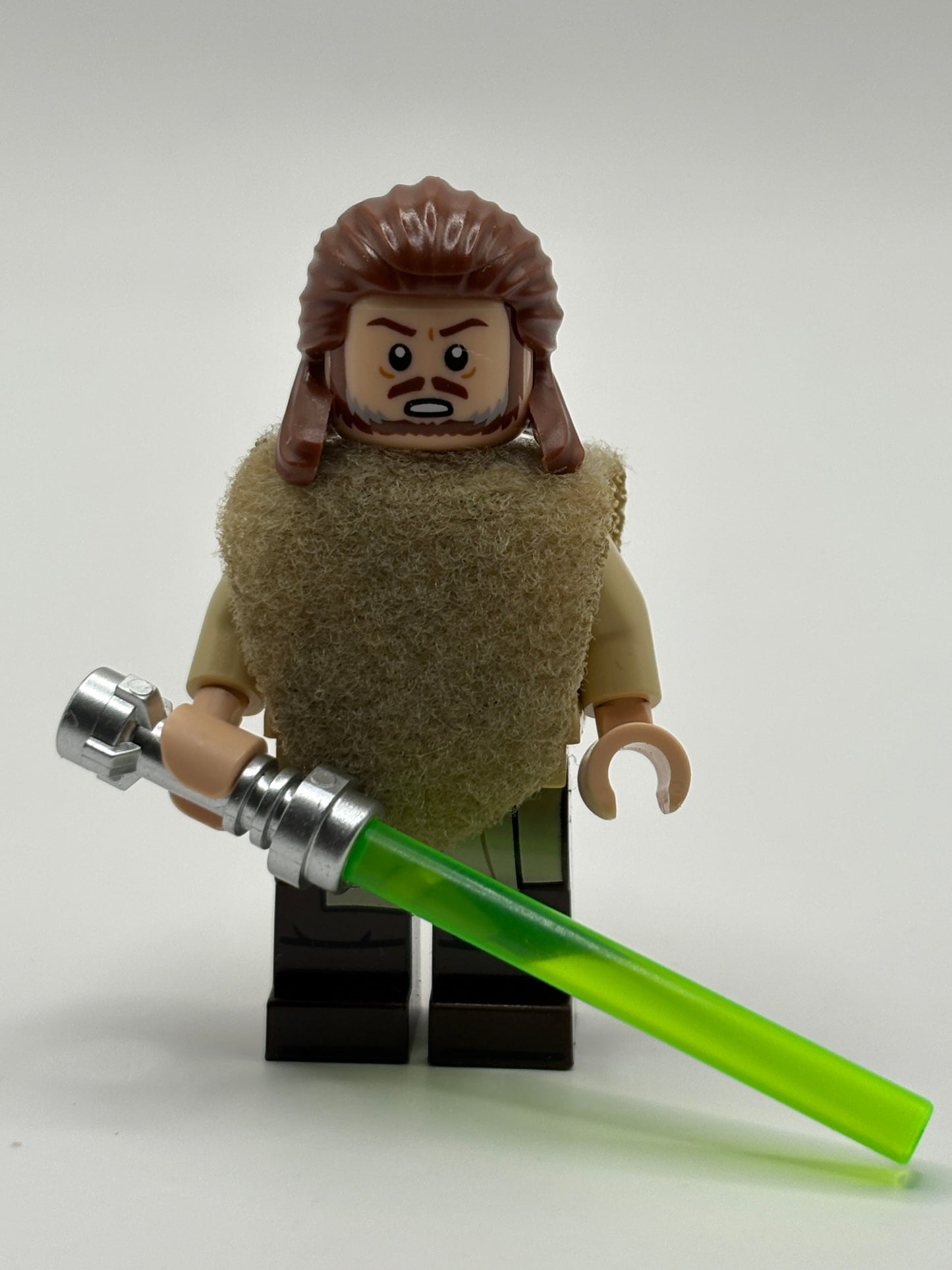 Lego Star Wars Qui-Gon Jinn Minifigure sw1334a Reddish Brown Variant From 75383 FRENLY BRICKS - Open 7 Days