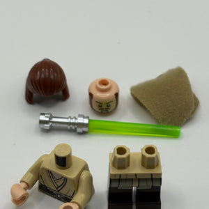 Lego Star Wars Qui-Gon Jinn Minifigure sw1334a Reddish Brown Variant From 75383 FRENLY BRICKS - Open 7 Days