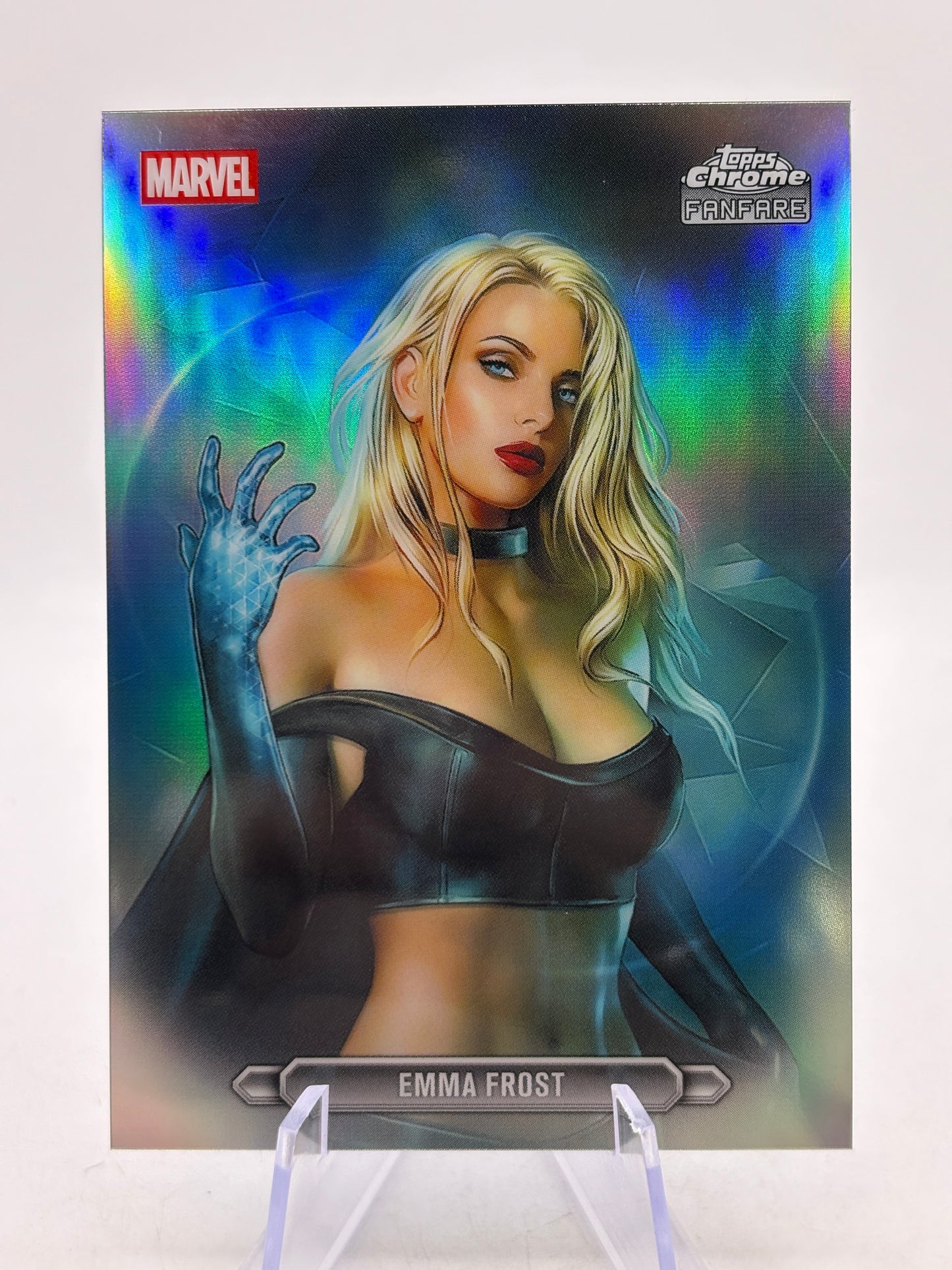 2026 Topps Chrome Marvel Comics - FF-14 Emma Frost Fanfare Silver