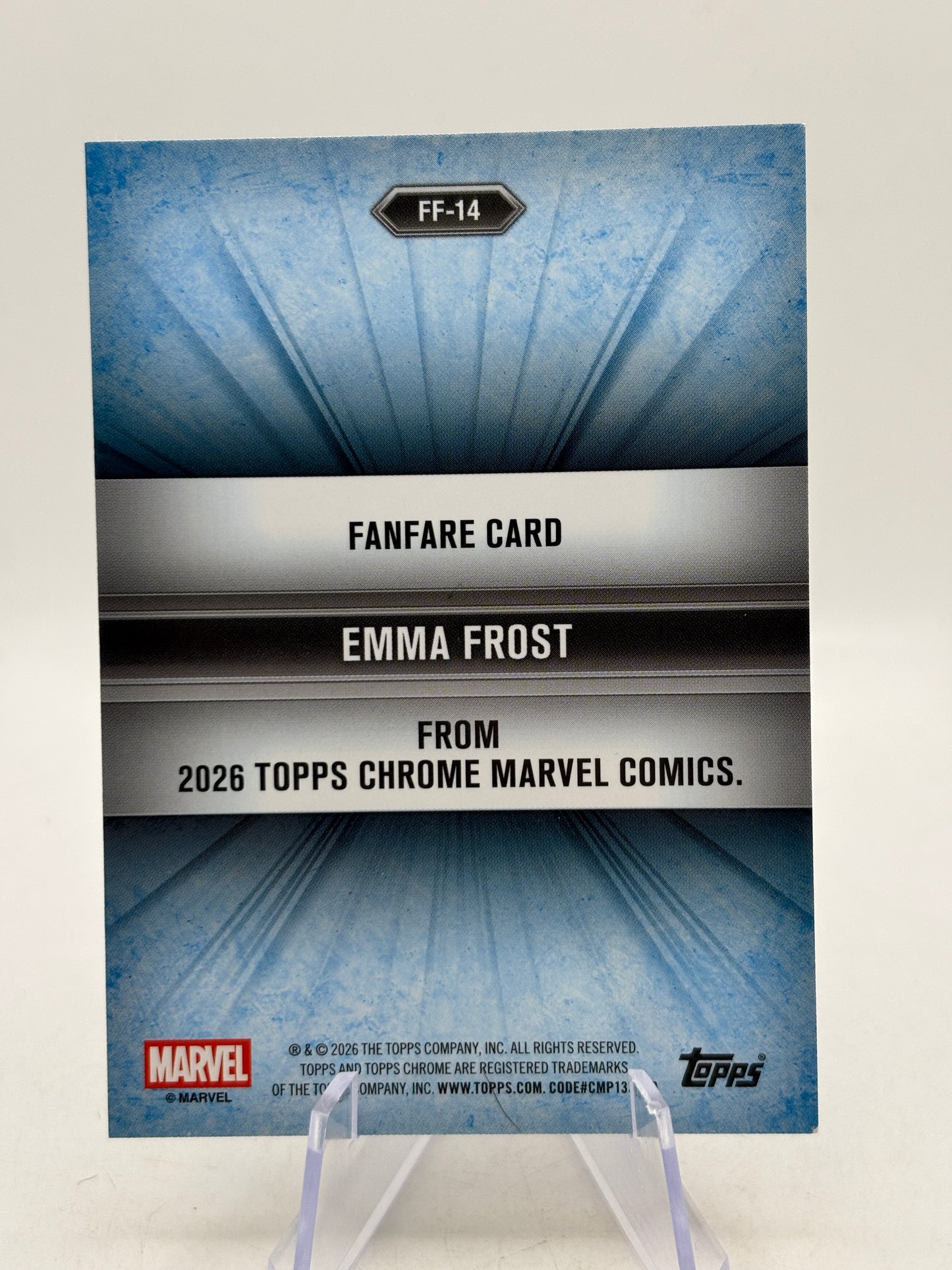 2026 Topps Chrome Marvel Comics - FF-14 Emma Frost Fanfare Silver