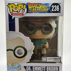 Funko POP! Movies Back to the Future #236 Dr. Emmett Brown Loot Crate Exclusive FRENLY BRICKS - Open 7 Days