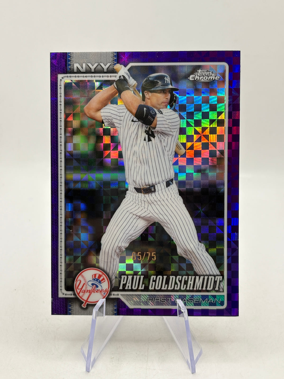Topps Chrome MLB - Paul Goldschmidt Purple X Fractor /75 Yankees - photo 1 image 1