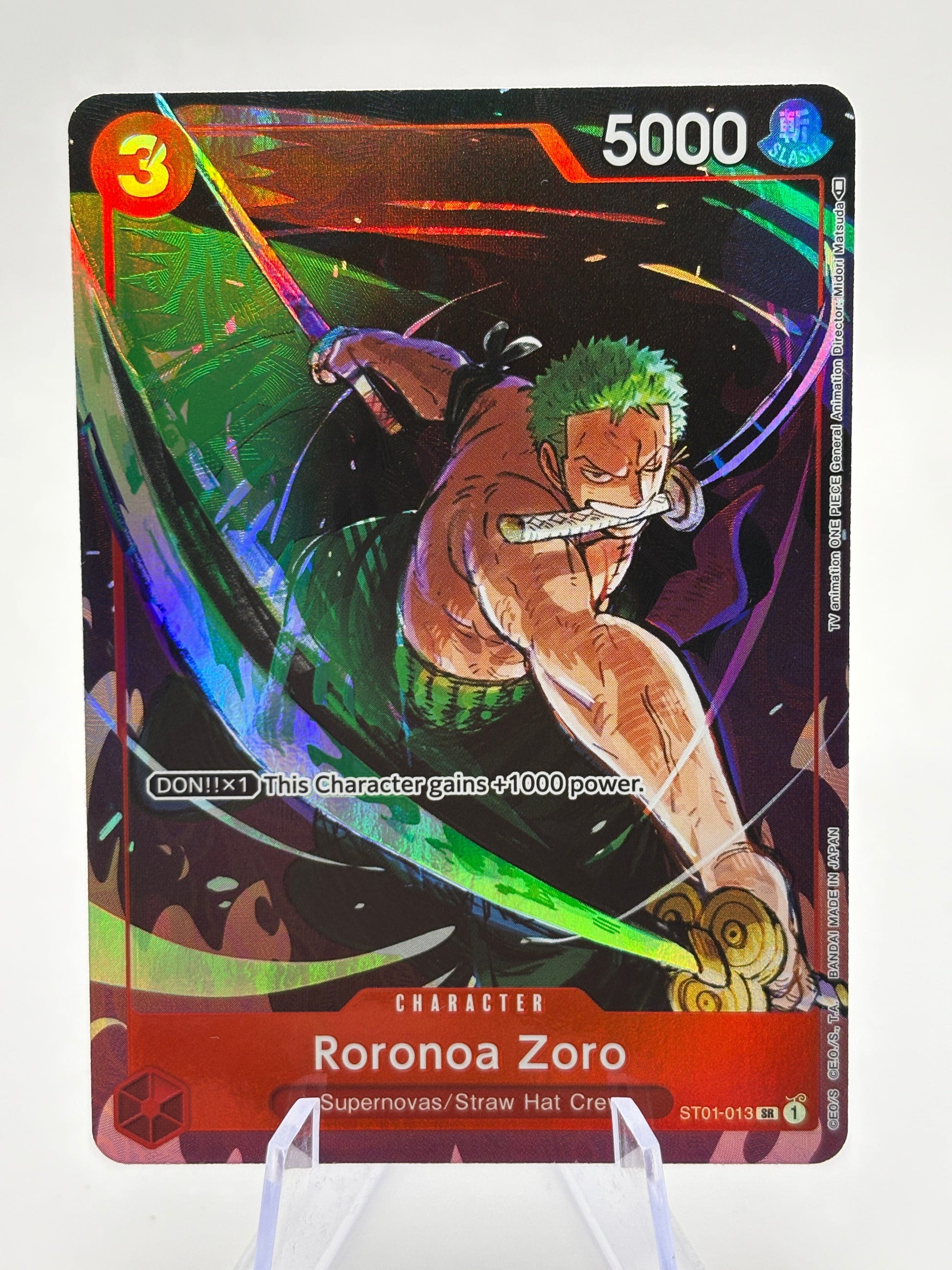 One Piece TCG - Roronoa Zoro ST01-013 SR Gift Collection 2023 FRENLY BRICKS - Open 7 Days image 1