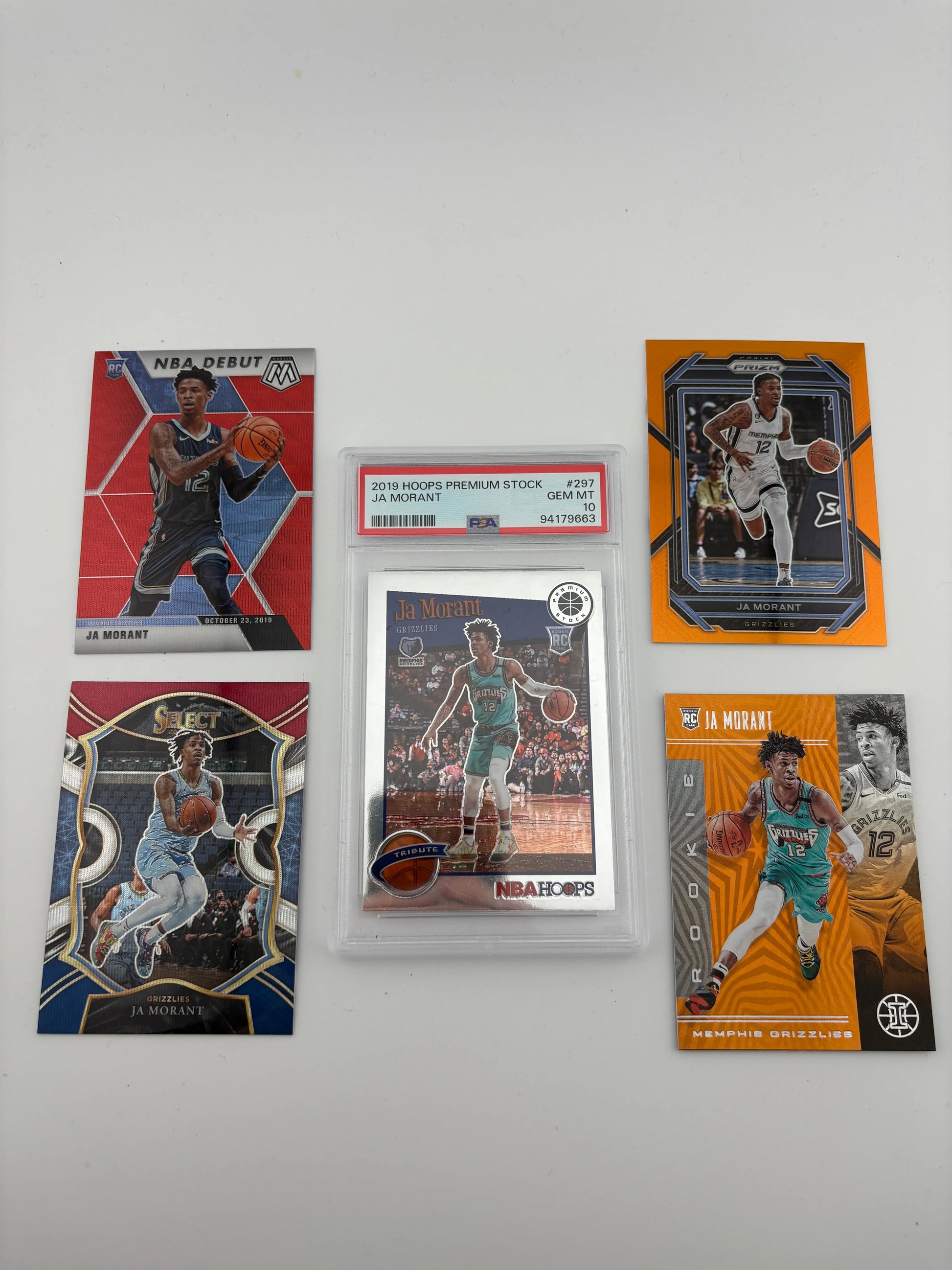 NBA Sports Card Ja Morant Lot - Graded, Rookie, Numbered FRENLY BRICKS - Open 7 Days