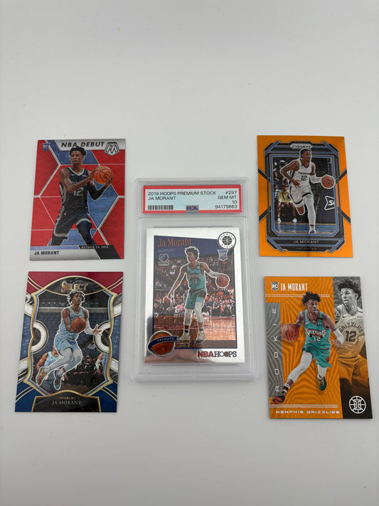 NBA Sports Card Ja Morant Lot - Graded, Rookie, Numbered FRENLY BRICKS - Open 7 Days