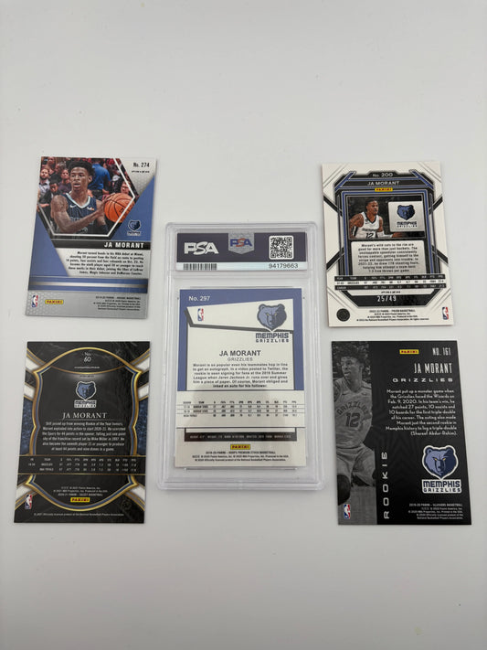 NBA Sports Card Ja Morant Lot - Graded, Rookie, Numbered FRENLY BRICKS - Open 7 Days