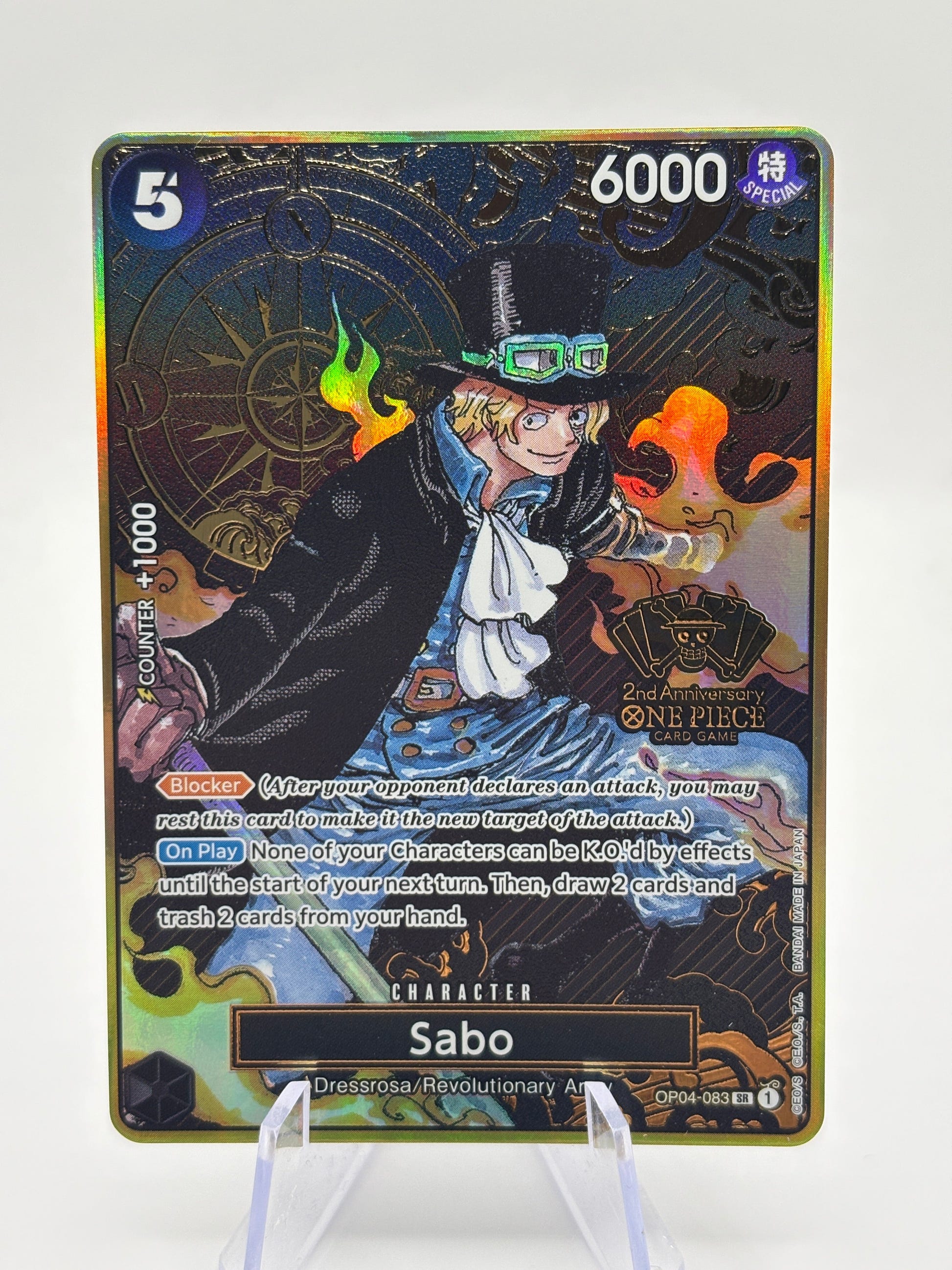 One Piece TCG Sabo OP04-083 SR 2nd Anniversary Set FRENLY BRICKS - Open 7 Days image 1