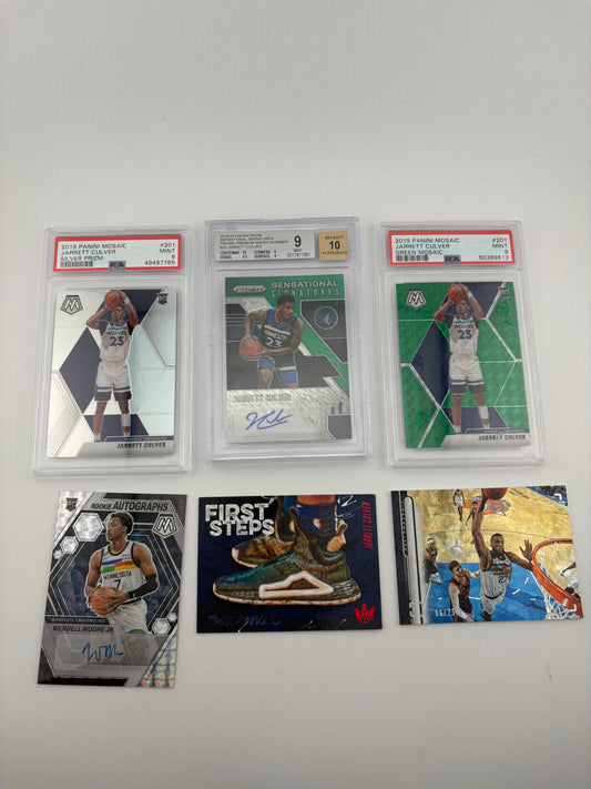 NBA Sports Minnesota Timberwolves Card Lot 2 - Jarrett Culver, Graded, Auto, Rookies FRENLY BRICKS - Open 7 Days