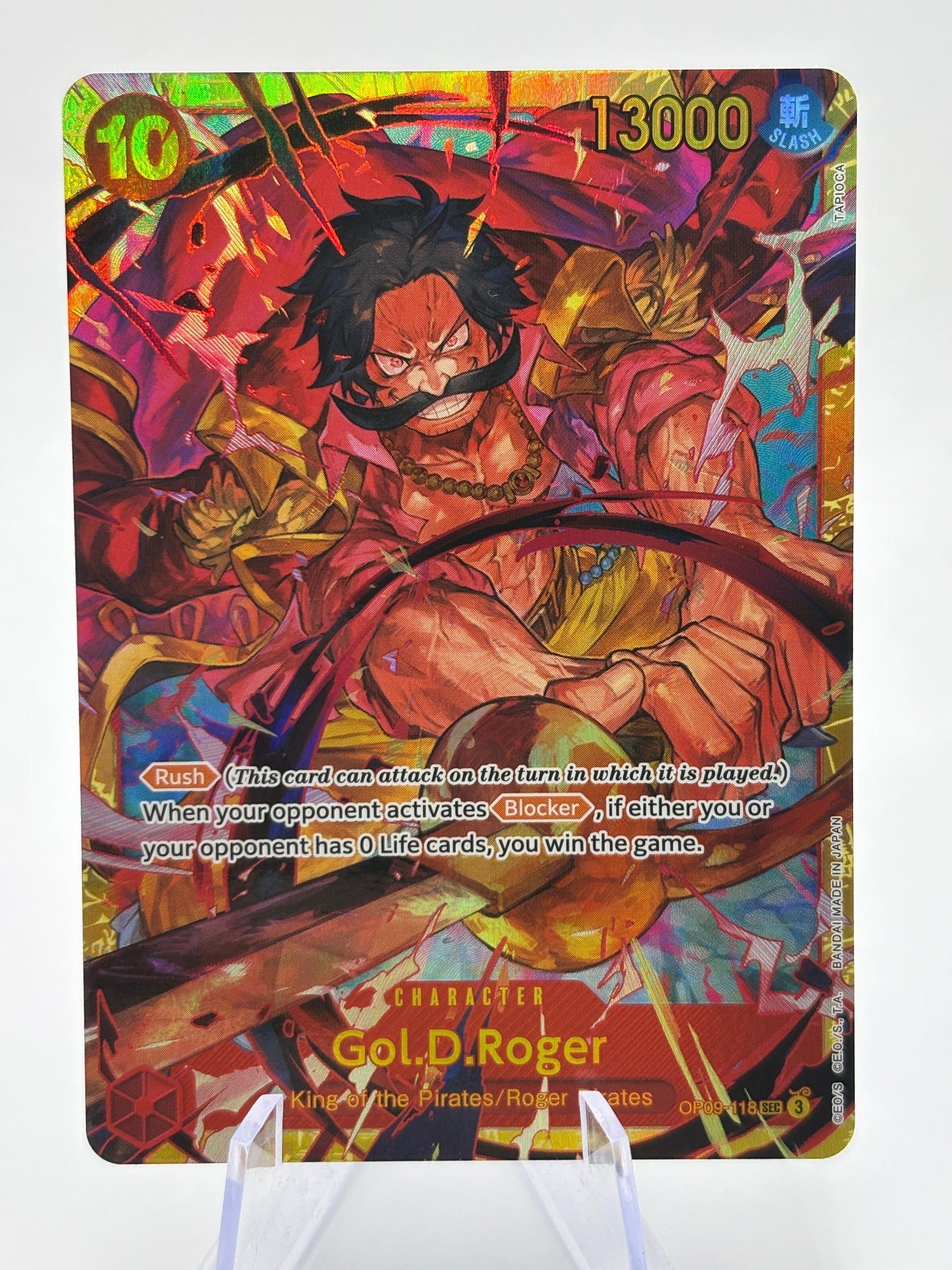 One Piece TCG OP09 - Gol.D.Roger OP09-118 SEC Secret Rare FRENLY BRICKS - Open 7 Days